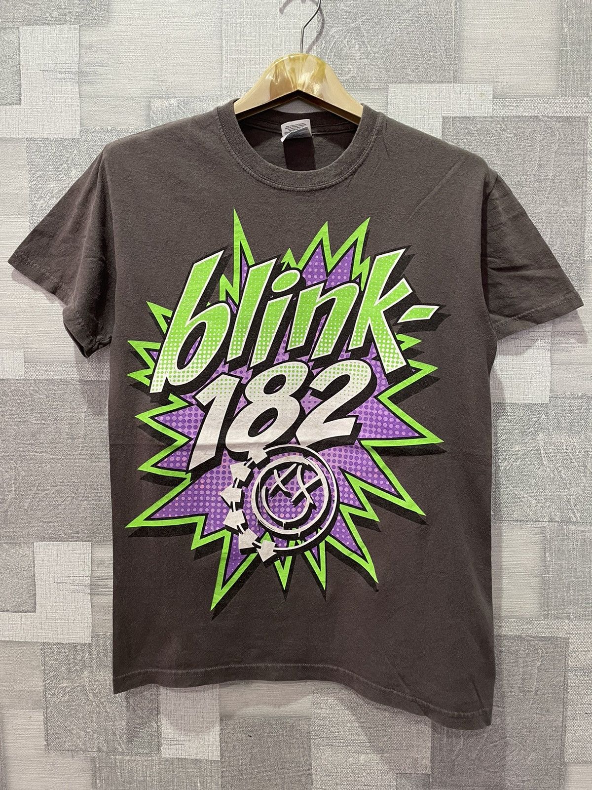 Image of Band Tees x Rock Band Blink 182 in Grey, Men's (Size Small)