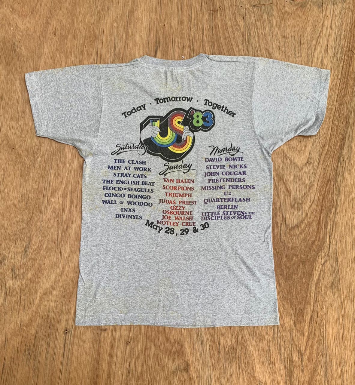 Band Tees × Vintage Vintage Tee D 34 US Festival 80s Band tour tee Size US L / EU 52-54 / 3 - 3 Thumbnail