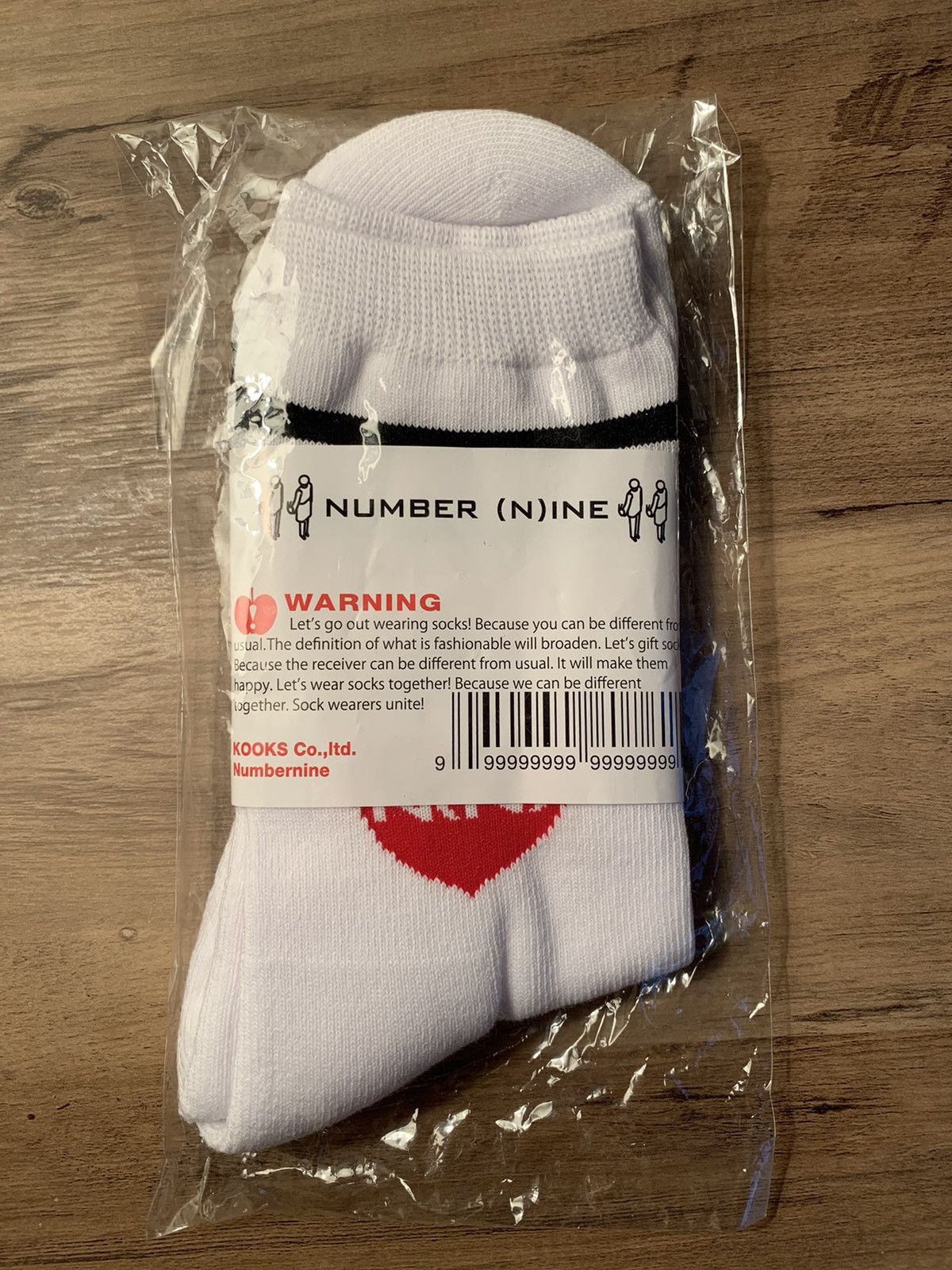 Number (N)ine N(N) Heart Socks Size ONE SIZE - 5 Thumbnail