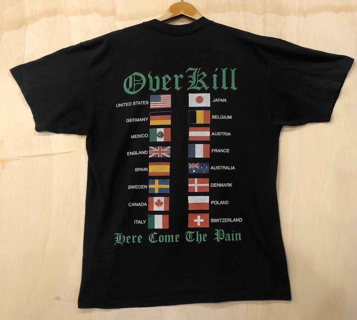 Band Tees × Vintage Vintage OVER KILL band t shirt USA Size US XL / EU 56 / 4 - 4 Thumbnail