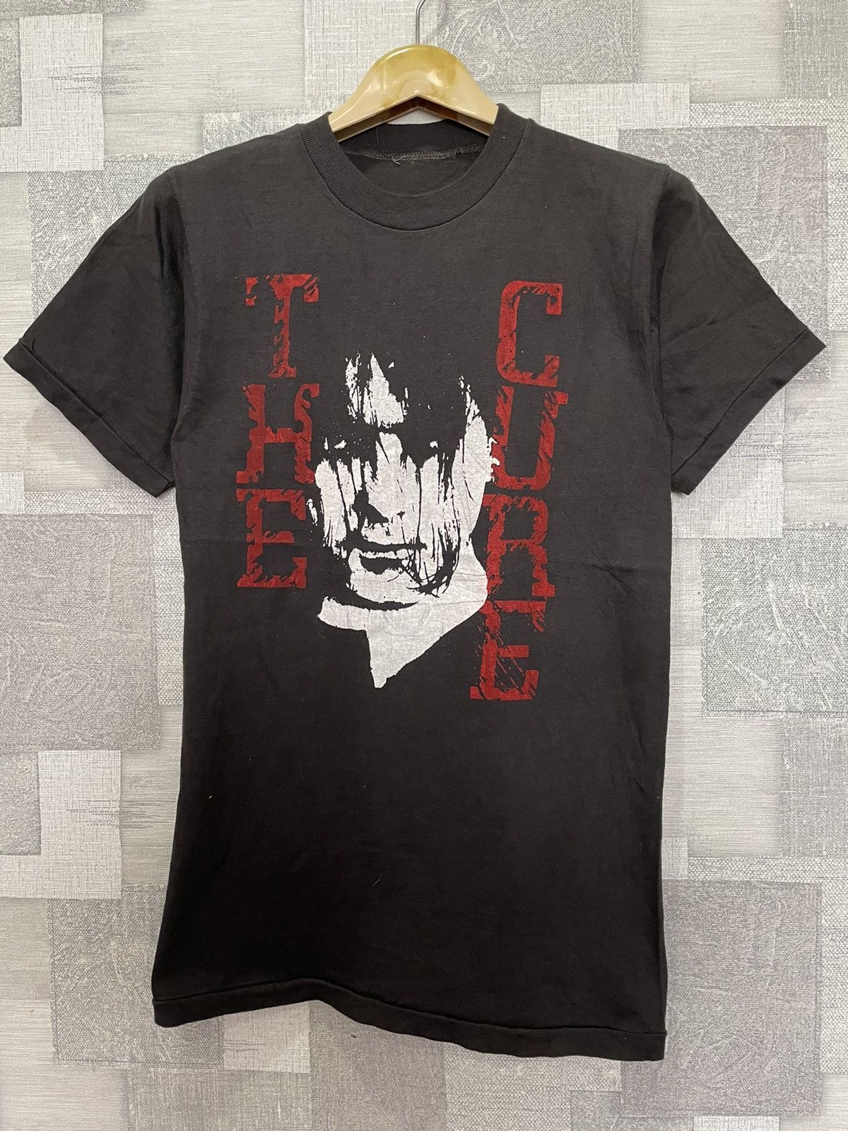 image of Band Tees x Rock Band Vintage The Cure in Black, Men's (Size Small)