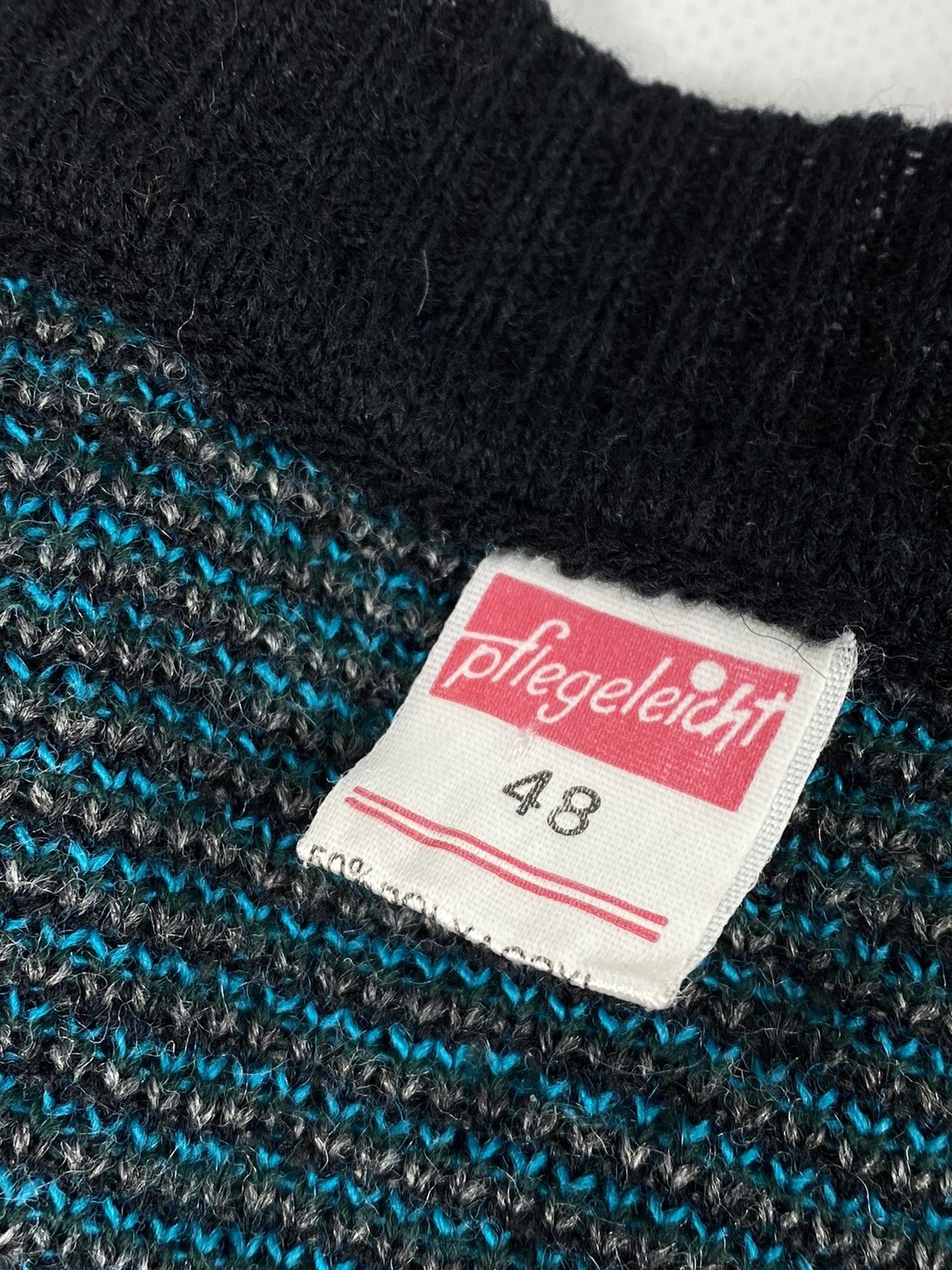 Vintage 🔥LASTDROP🔥 80s W Germany Vneck Knitted Sweater Geometric Size US M / EU 48-50 / 2 - 4 Thumbnail