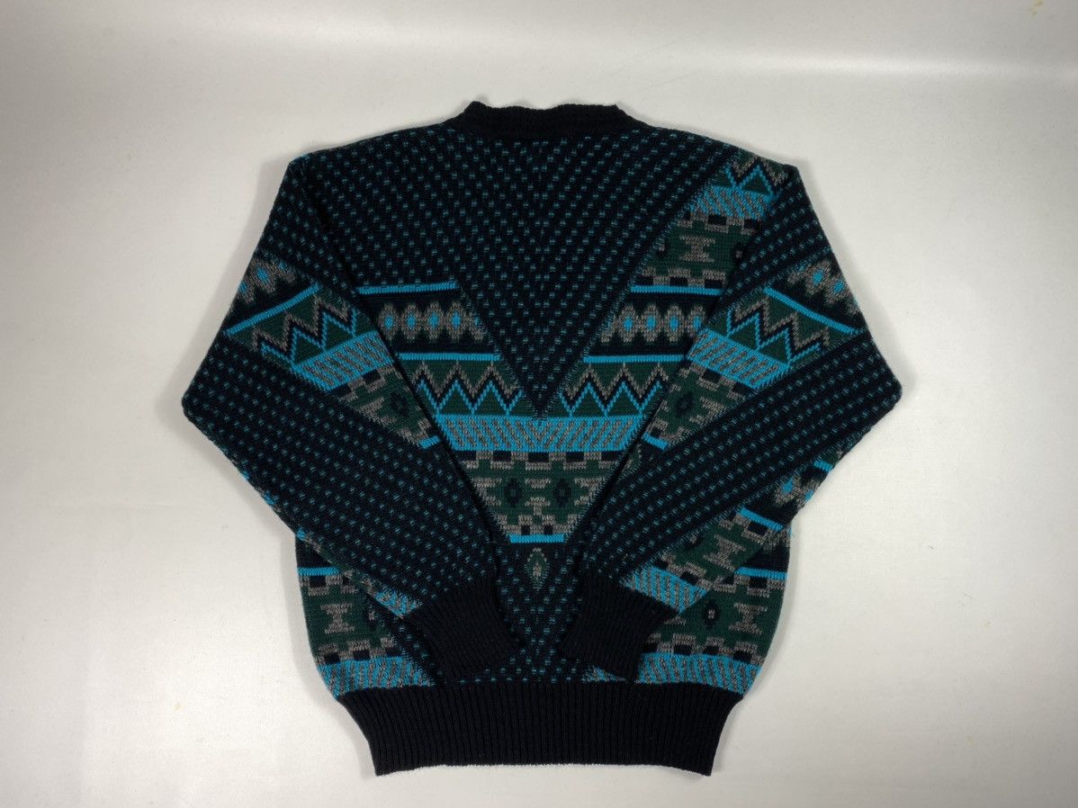 Vintage 🔥LASTDROP🔥 80s W Germany Vneck Knitted Sweater Geometric Size US M / EU 48-50 / 2 - 6 Thumbnail