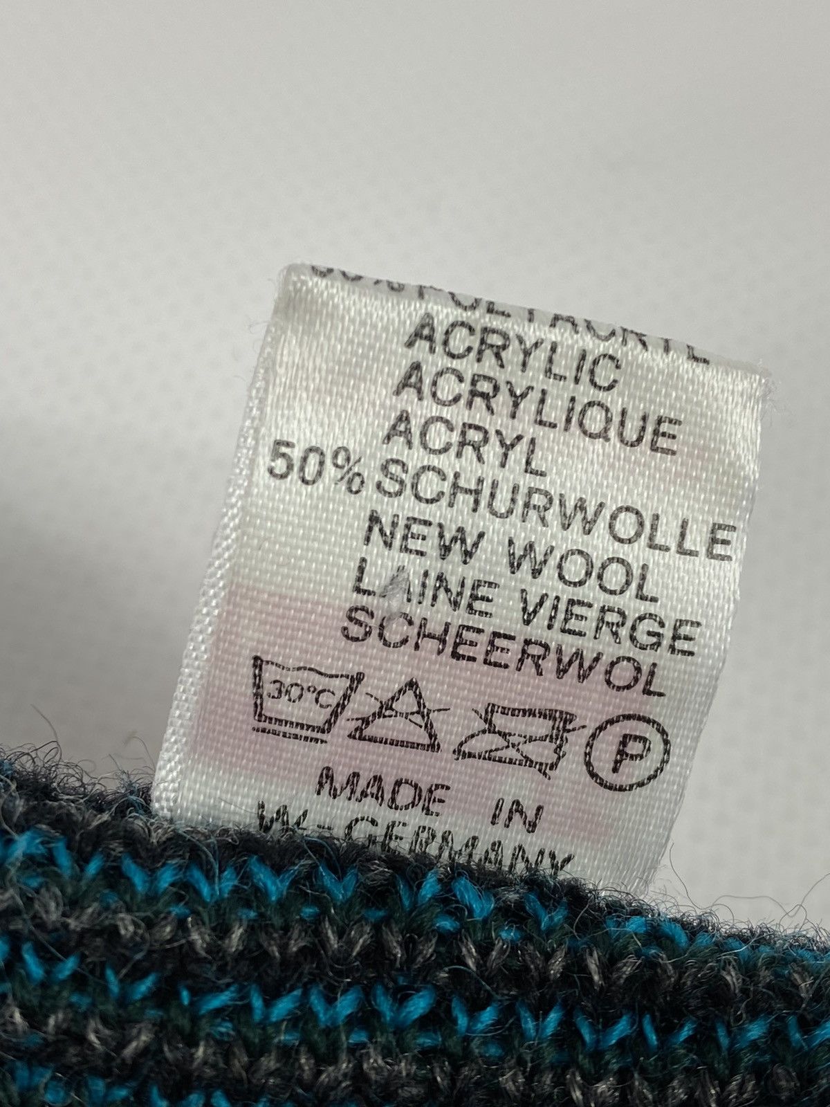 Vintage 🔥LASTDROP🔥 80s W Germany Vneck Knitted Sweater Geometric Size US M / EU 48-50 / 2 - 5 Thumbnail