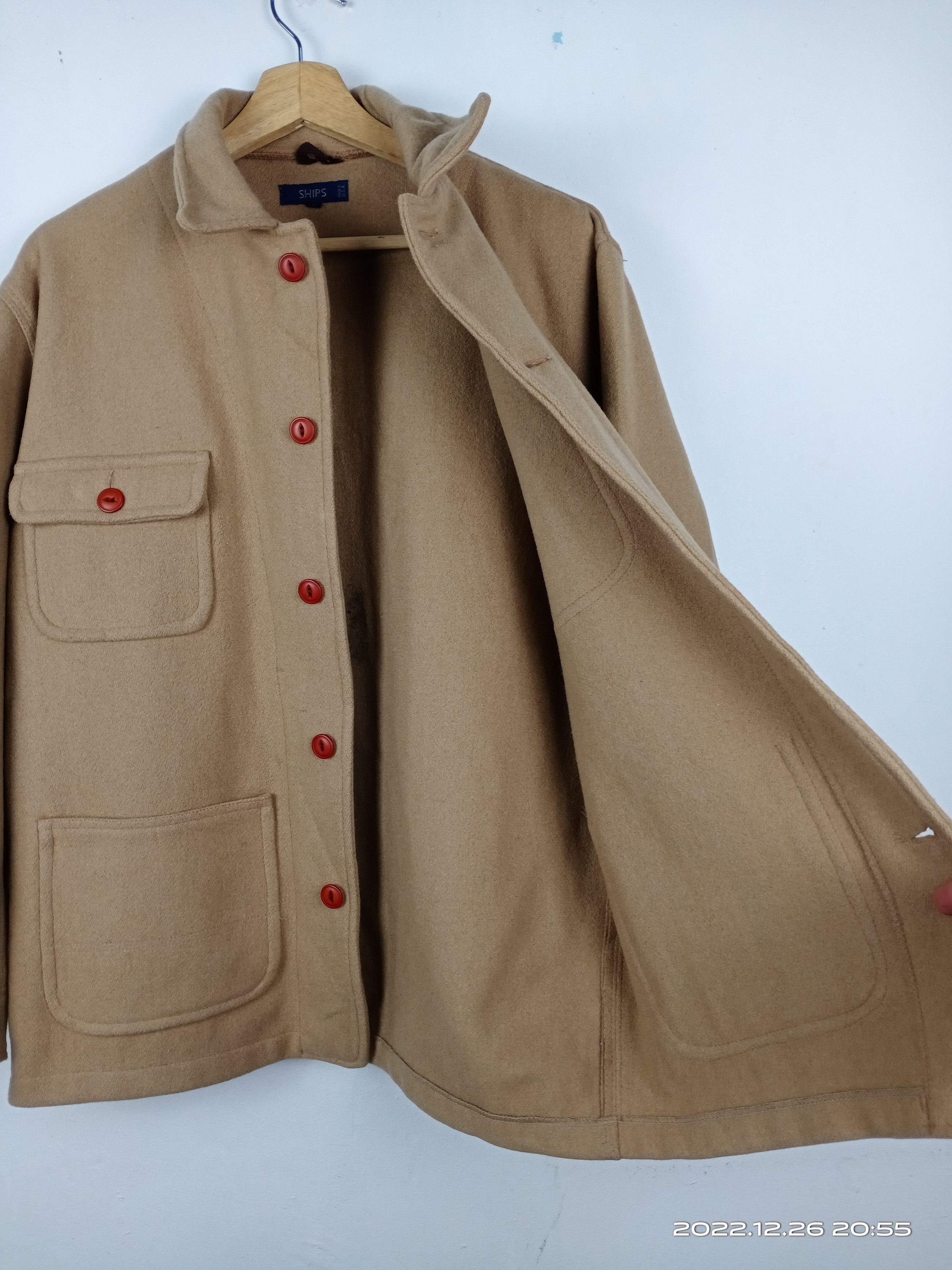 Japanese Brand 💥RARE💥Vintage Ships Mohair Pocket Jacket Made In Usa Size US L / EU 52-54 / 3 - 3 Thumbnail