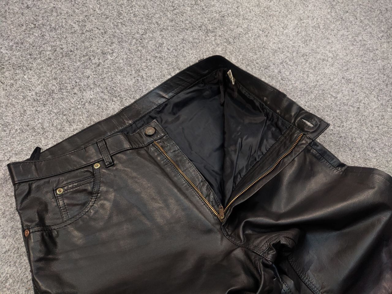 Japanese Brand Vintage Leather Black Pants Japan Hype Travis Scott Style Size US 34 / EU 50 - 9 Thumbnail