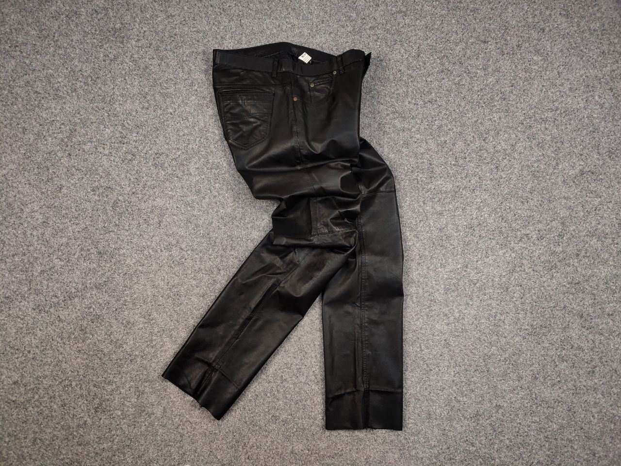 Japanese Brand Vintage Leather Black Pants Japan Hype Travis Scott Style Size US 34 / EU 50 - 1 Thumbnail
