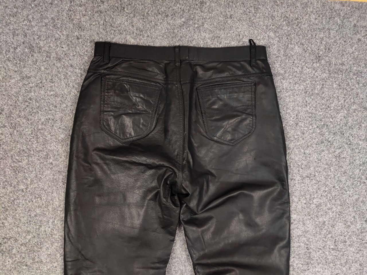 Japanese Brand Vintage Leather Black Pants Japan Hype Travis Scott Style Size US 34 / EU 50 - 11 Thumbnail