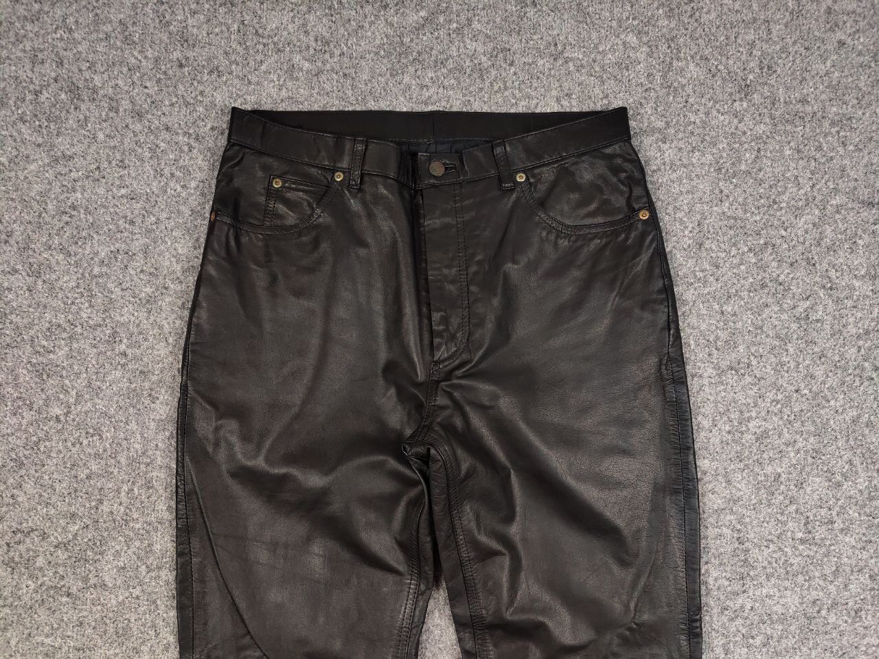 Japanese Brand Vintage Leather Black Pants Japan Hype Travis Scott Style Size US 34 / EU 50 - 5 Thumbnail