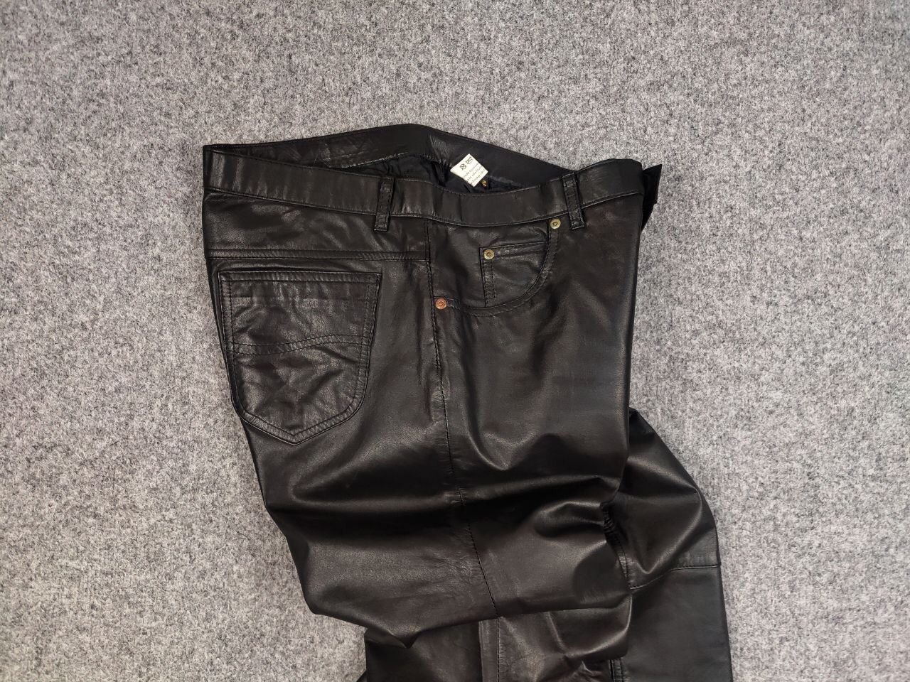 Japanese Brand Vintage Leather Black Pants Japan Hype Travis Scott Style Size US 34 / EU 50 - 12 Thumbnail