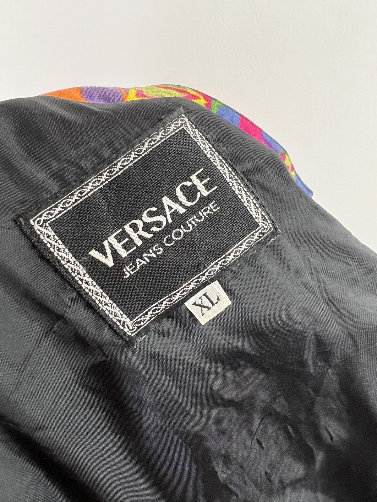 Versace 💥VERSACE LIBERTY DENIM BOMBER JACKET Size US XL / EU 56 / 4 - 13 Thumbnail