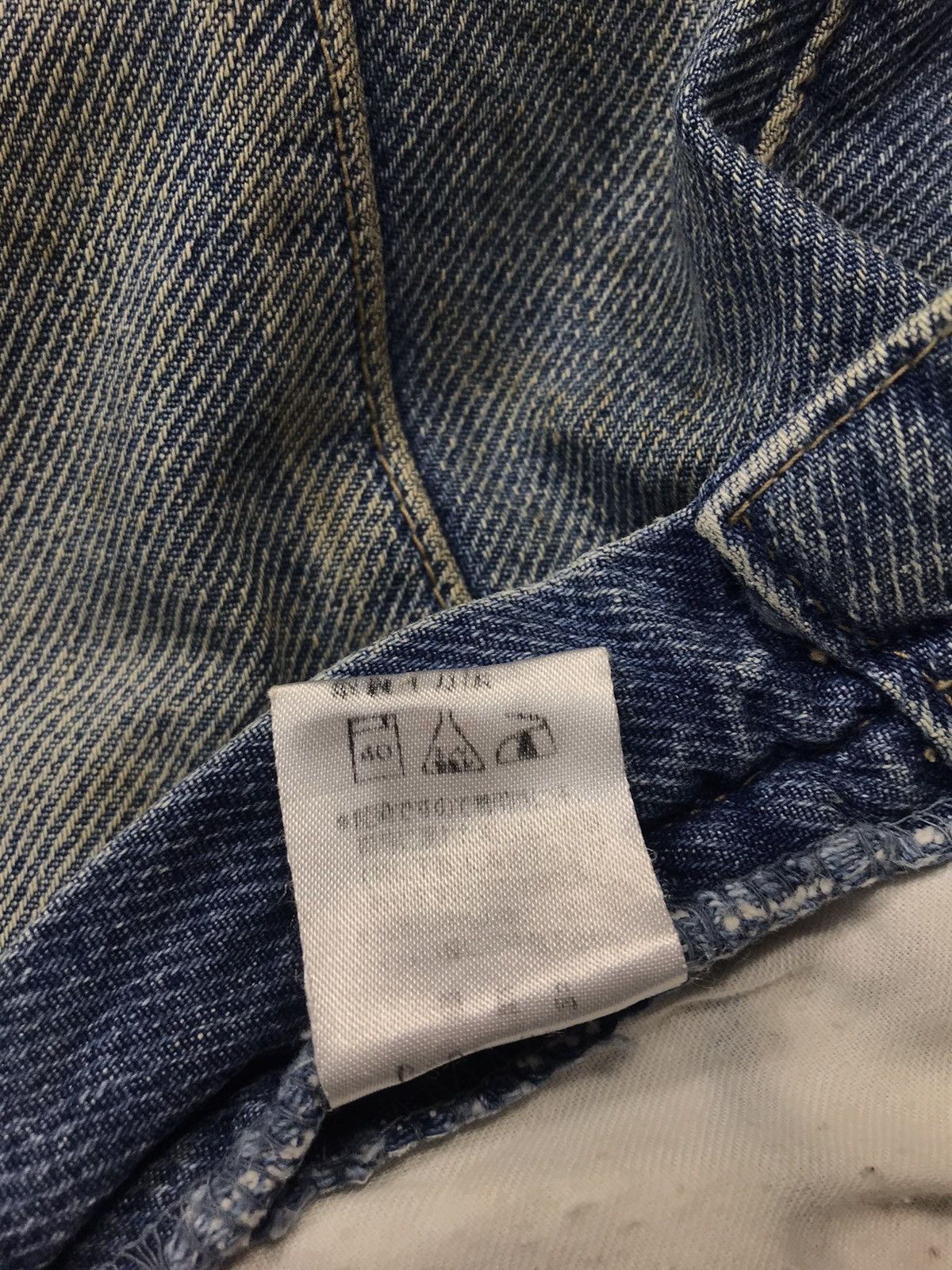 Vintage 90s Western Wear Distressed Denim Jeans Indigo Straight Cut Size US 31 - 8 Thumbnail