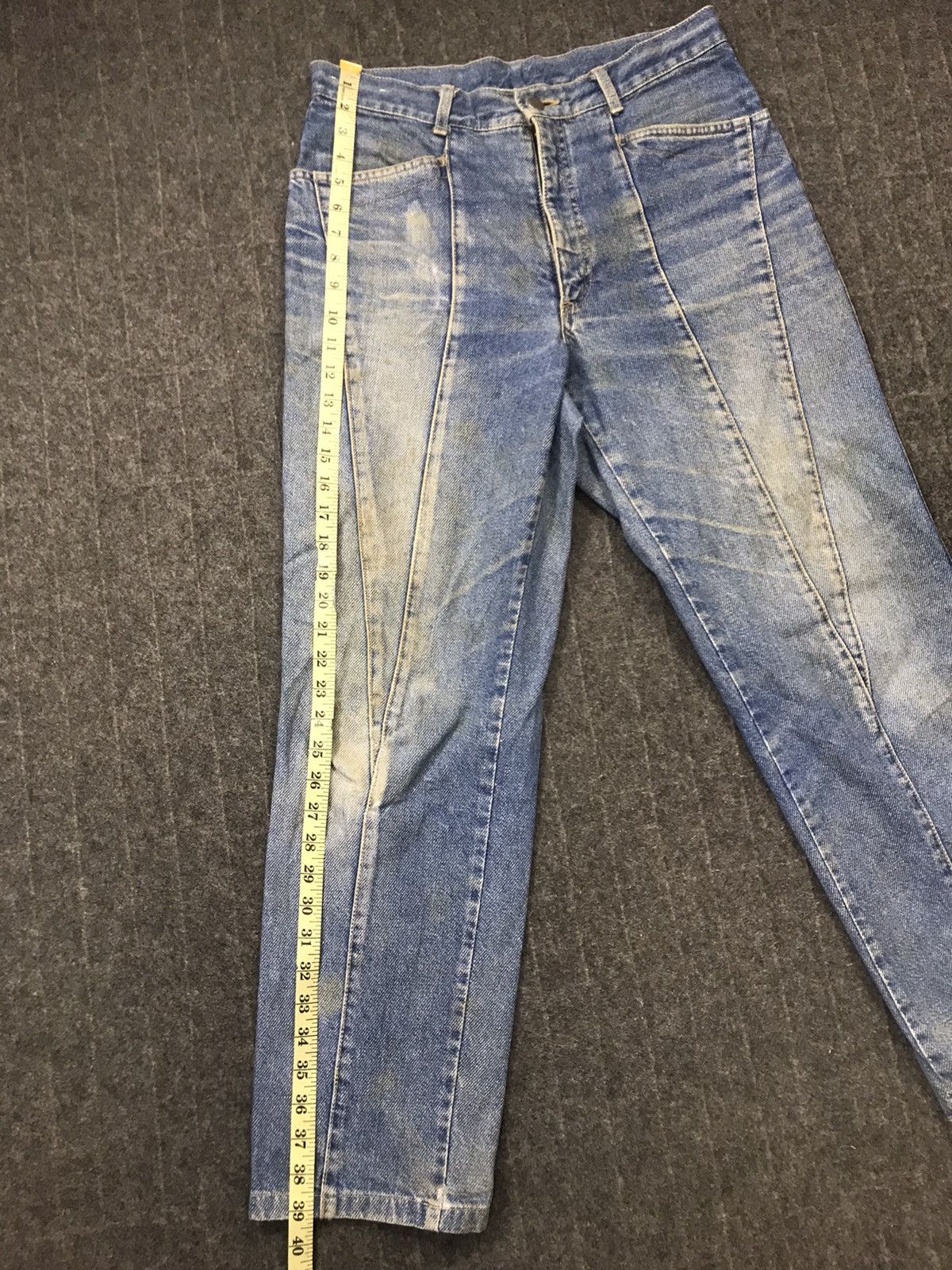 Vintage 90s Western Wear Distressed Denim Jeans Indigo Straight Cut Size US 31 - 11 Thumbnail