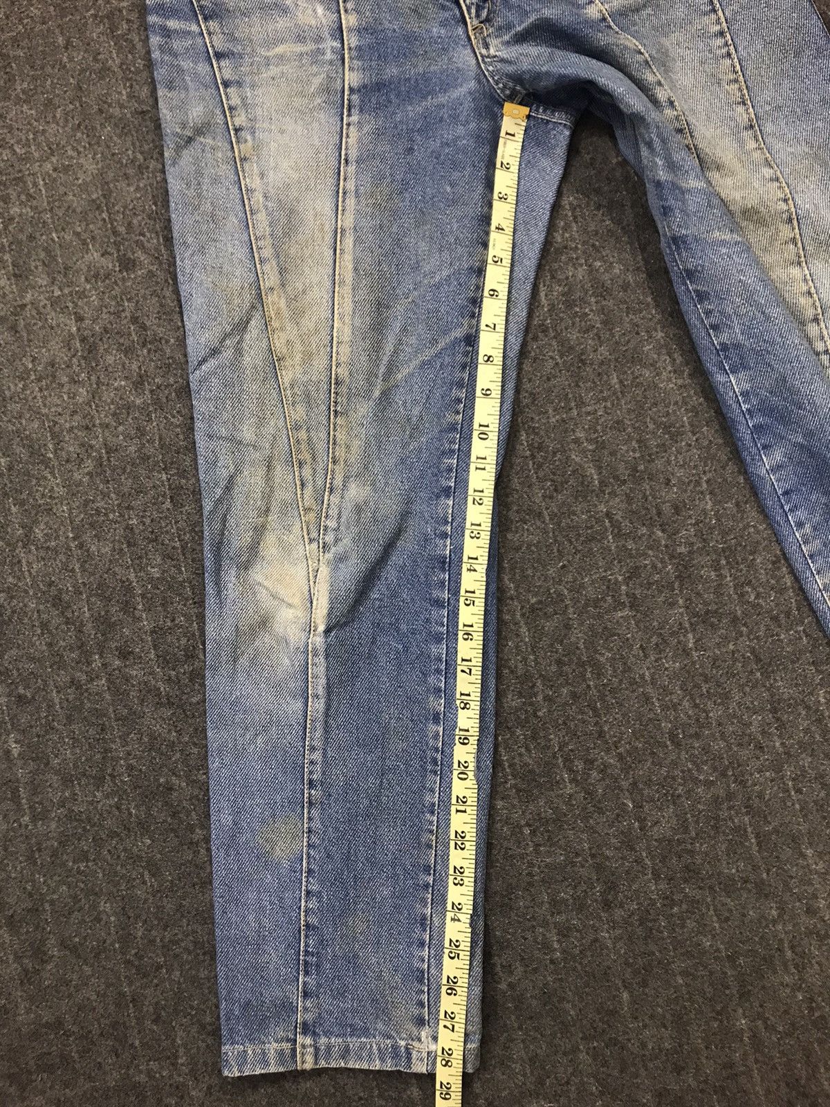 Vintage 90s Western Wear Distressed Denim Jeans Indigo Straight Cut Size US 31 - 10 Thumbnail
