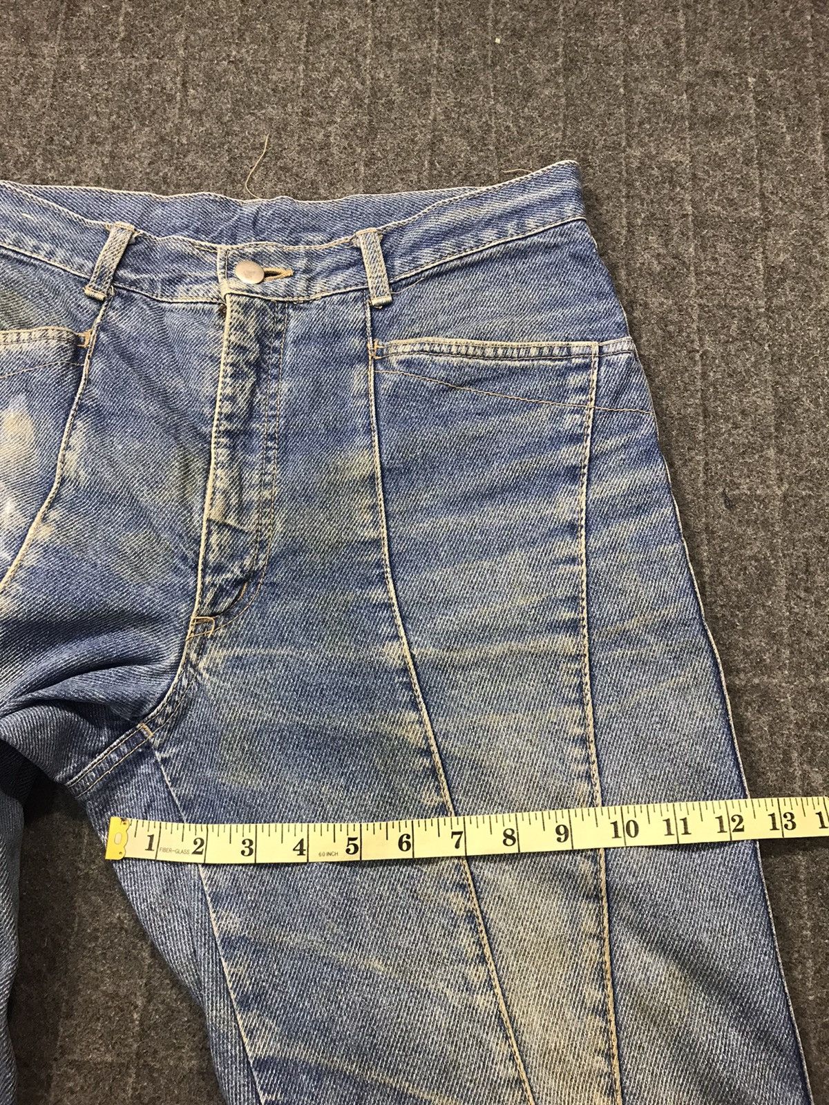 Vintage 90s Western Wear Distressed Denim Jeans Indigo Straight Cut Size US 31 - 13 Thumbnail