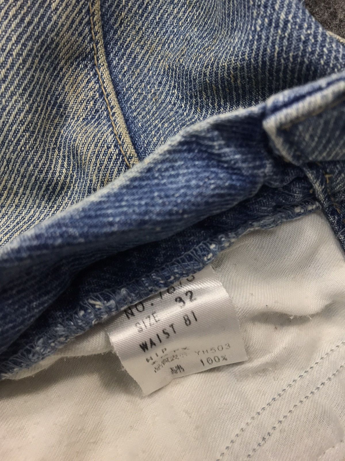 Vintage 90s Western Wear Distressed Denim Jeans Indigo Straight Cut Size US 31 - 7 Thumbnail