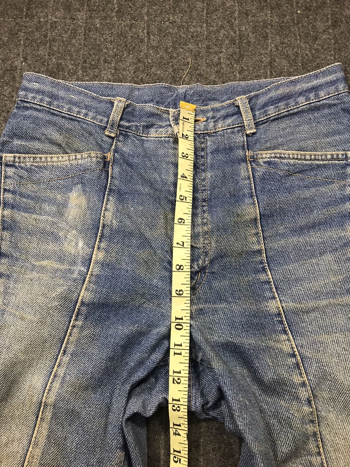 Vintage 90s Western Wear Distressed Denim Jeans Indigo Straight Cut Size US 31 - 12 Thumbnail