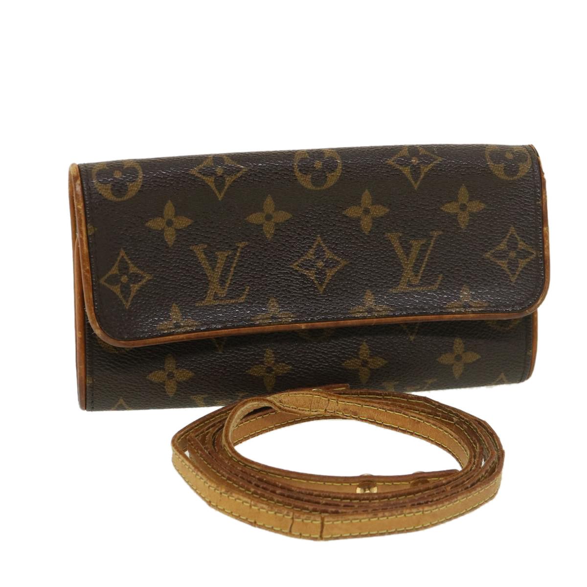 Auth Louis Vuitton Monogram Pochette Twin PM M51854 Women's Shoulder Bag