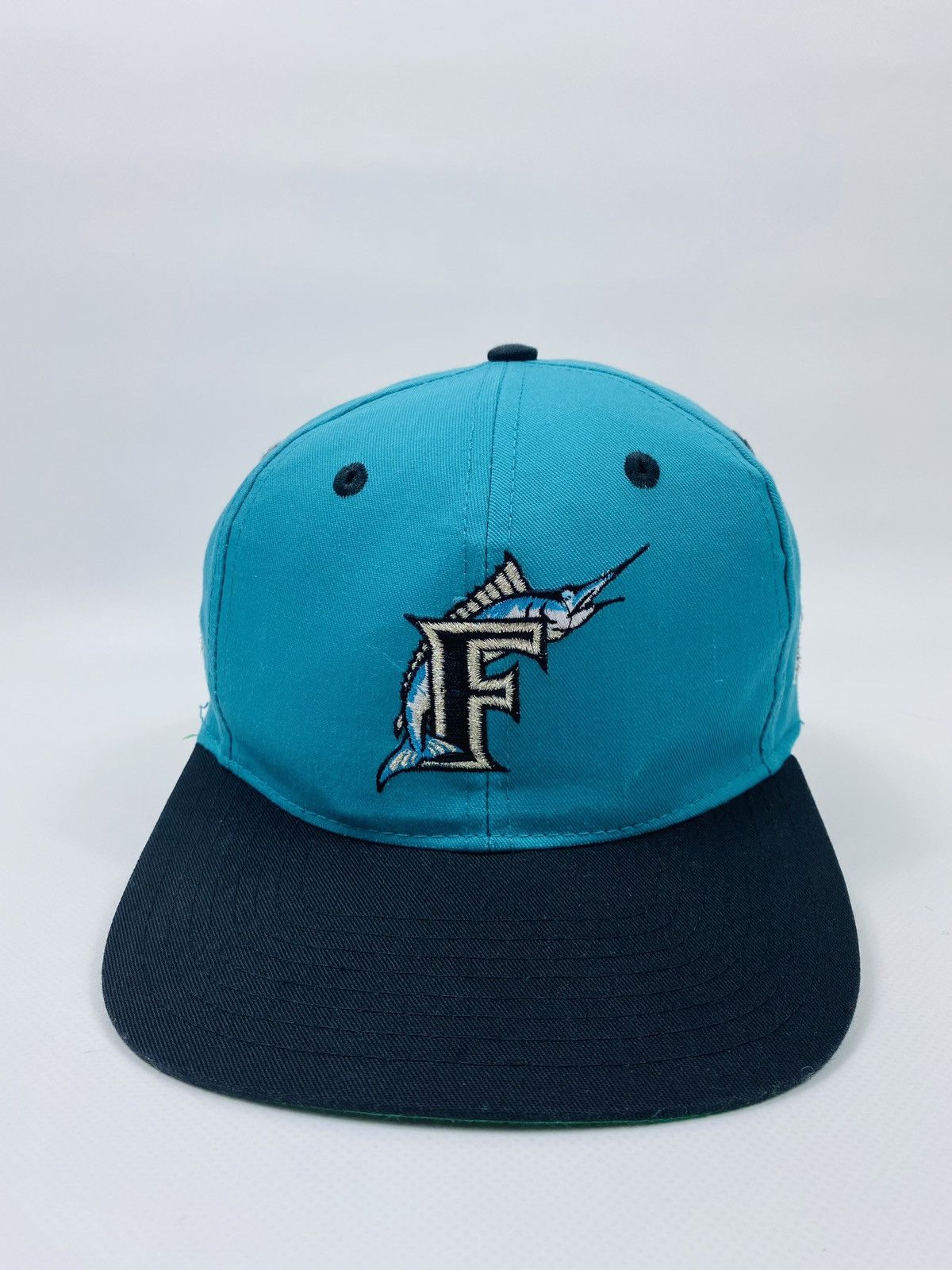Vintage 🔥LASTDROP🔥 90s Rare Florida Marlins Baseball Cap Hat Size ONE SIZE - 2 Thumbnail