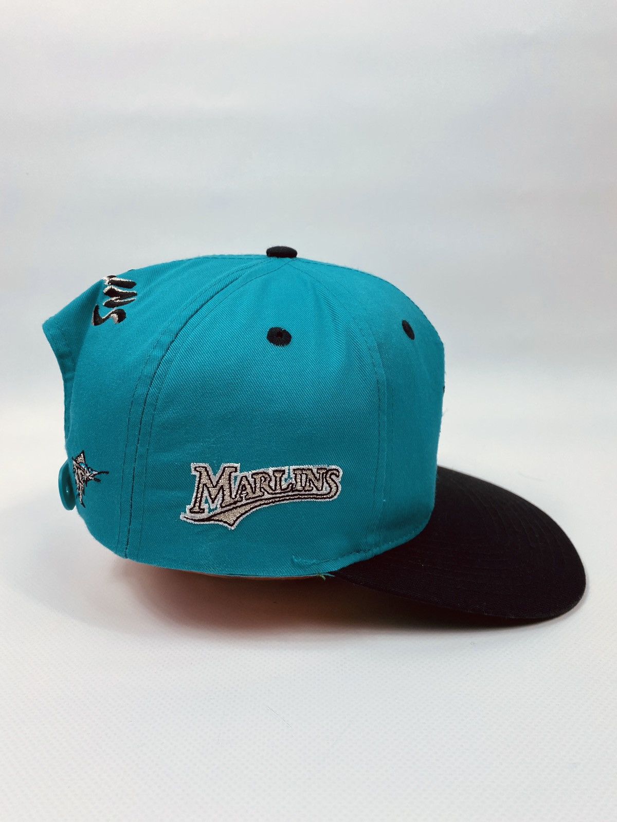 Vintage 🔥LASTDROP🔥 90s Rare Florida Marlins Baseball Cap Hat Size ONE SIZE - 5 Thumbnail