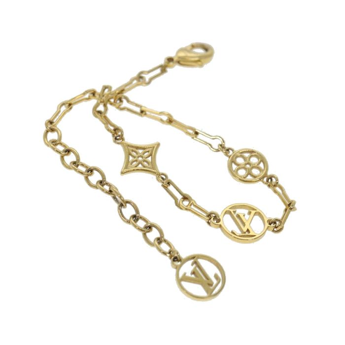 LOUIS VUITTON Bracelet Bangle Chain Forever Young LV M69584 Gold GP  authentic
