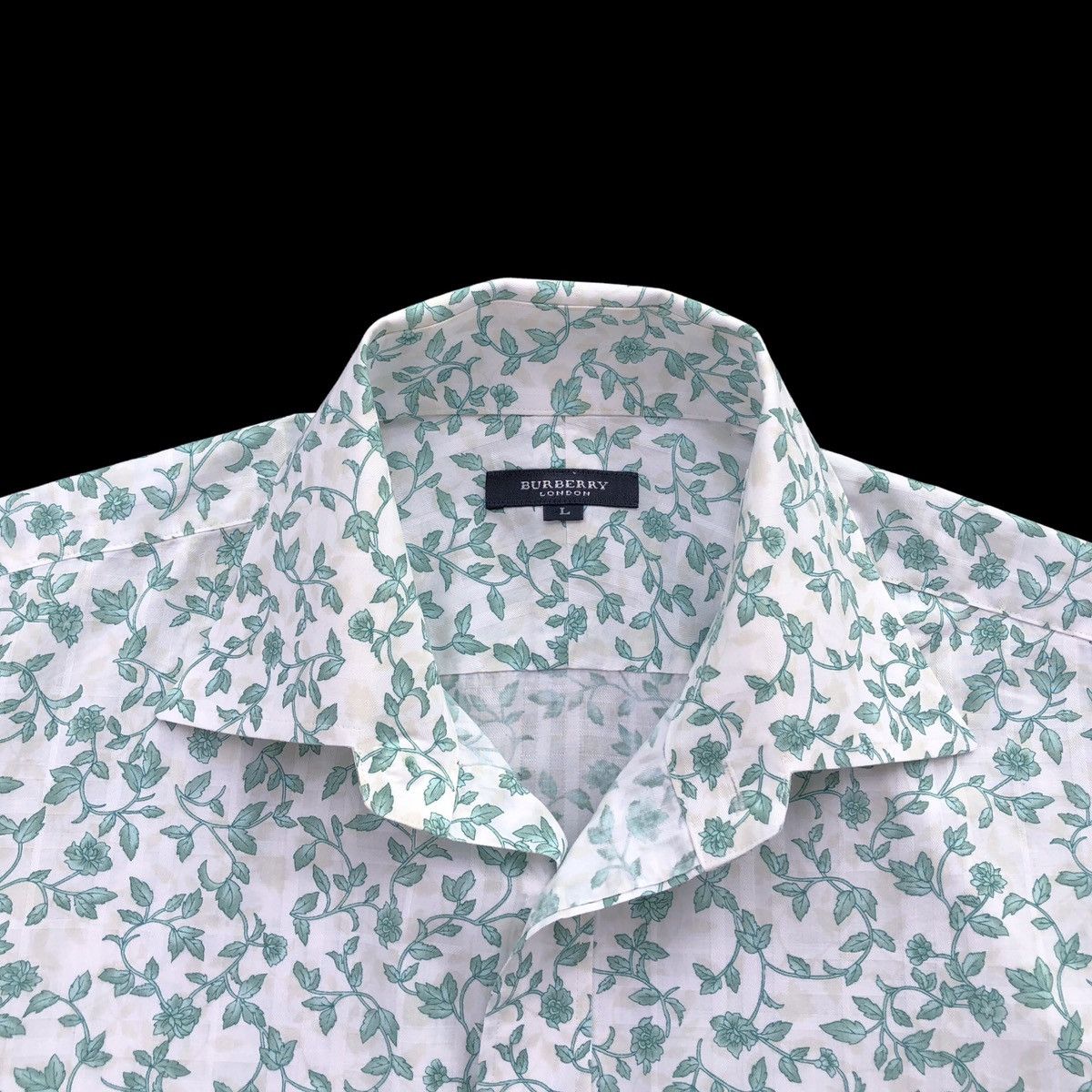 Burberry Authentic Burberry London Floral Print Checked Short Sleeve Size US L / EU 52-54 / 3 - 8 Thumbnail