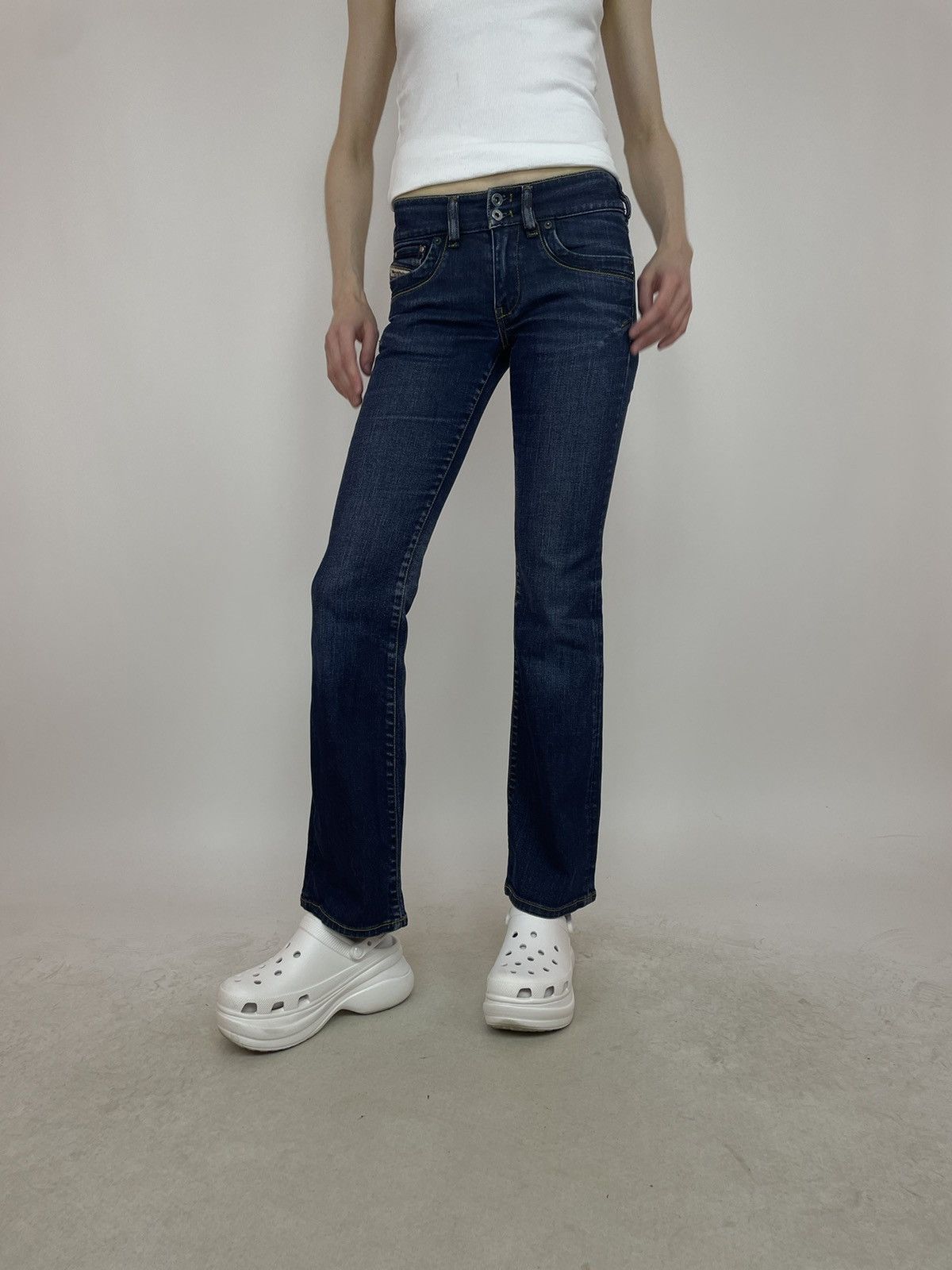 Diesel × Vintage Diesel RONHAR Flared jeans low rise Womens size W24 L32 Size 24" / US 00 / IT 34 - 2 Thumbnail