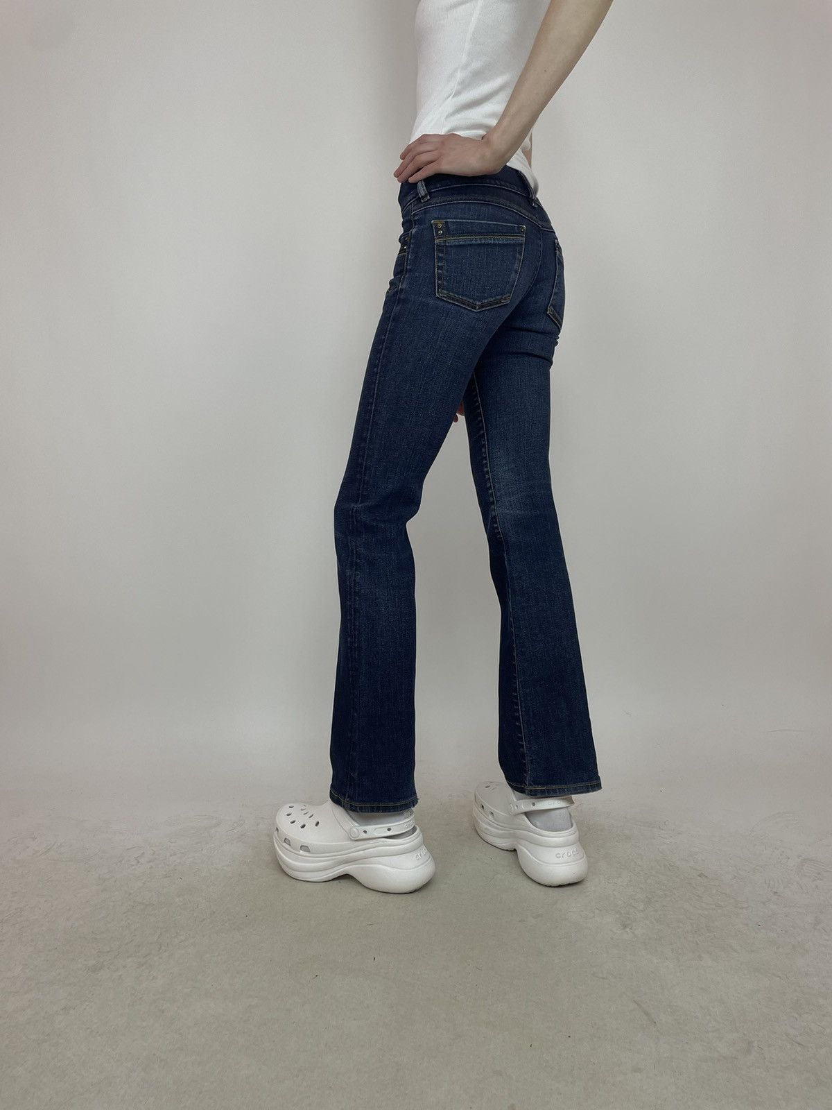 Diesel × Vintage Diesel RONHAR Flared jeans low rise Womens size W24 L32 Size 24" / US 00 / IT 34 - 11 Thumbnail