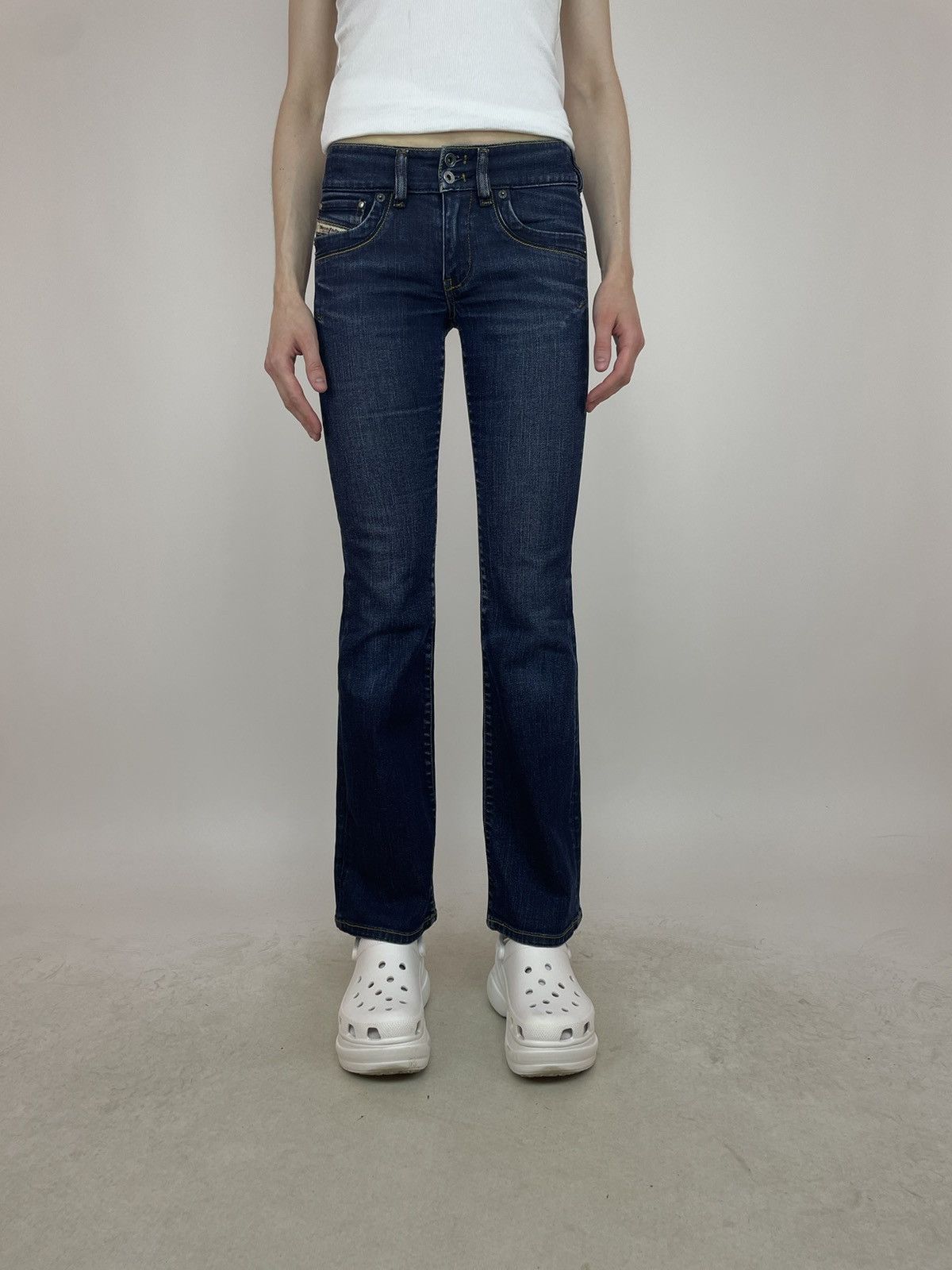 Diesel × Vintage Diesel RONHAR Flared jeans low rise Womens size W24 L32 Size 24" / US 00 / IT 34 - 12 Thumbnail