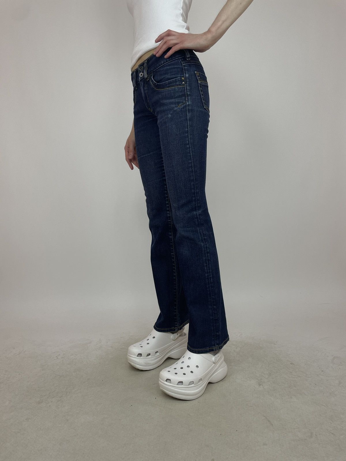 Diesel × Vintage Diesel RONHAR Flared jeans low rise Womens size W24 L32 Size 24" / US 00 / IT 34 - 5 Thumbnail