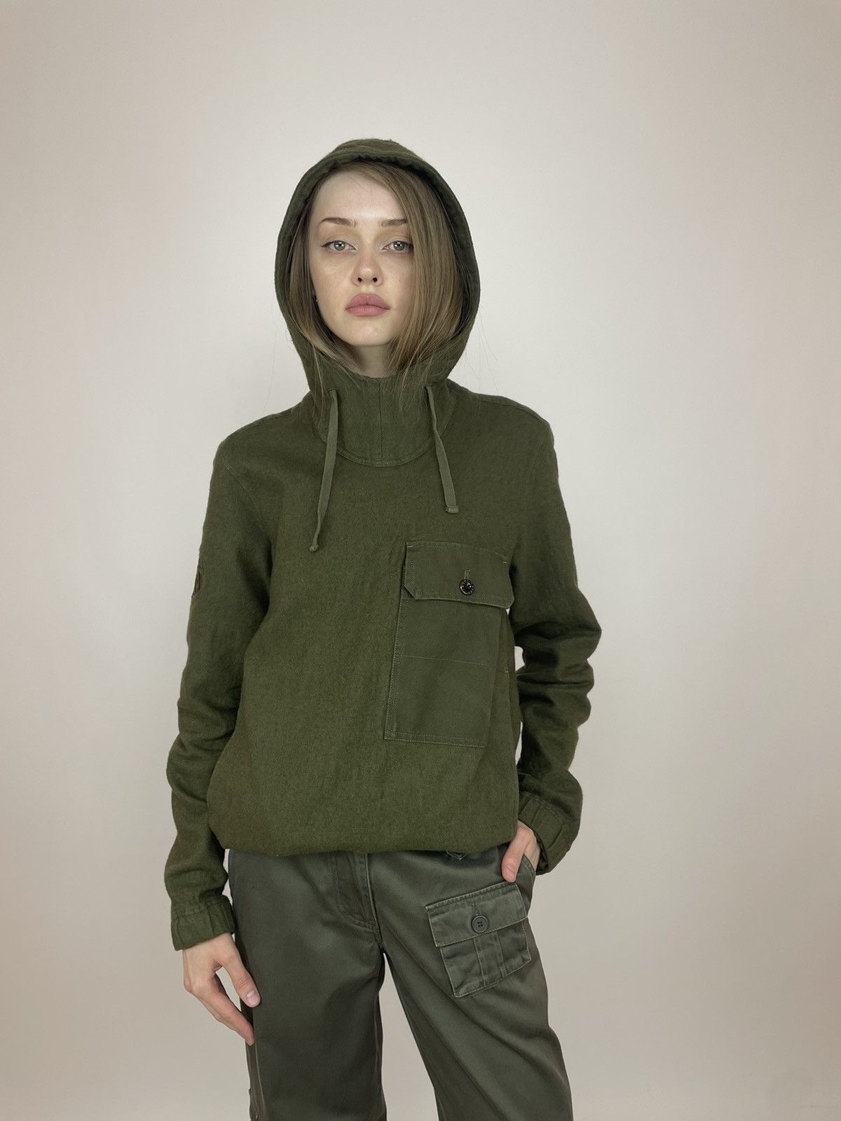 Pretty Green Pretty Green Military wool hoodie Womens size XL Size XL / US 12-14 / IT 48-50 - 1 Thumbnail