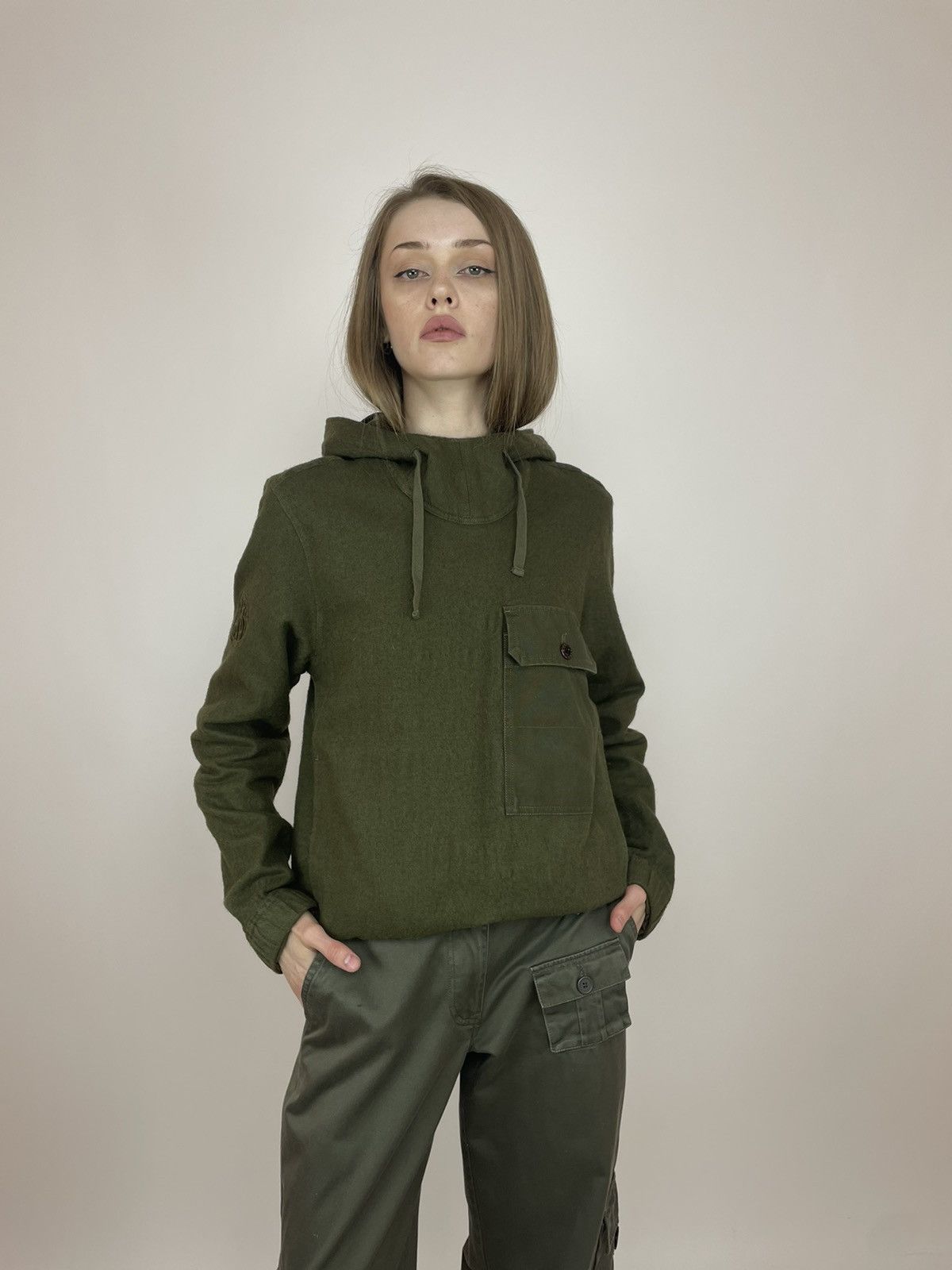 Pretty Green Pretty Green Military wool hoodie Womens size XL Size XL / US 12-14 / IT 48-50 - 2 Thumbnail