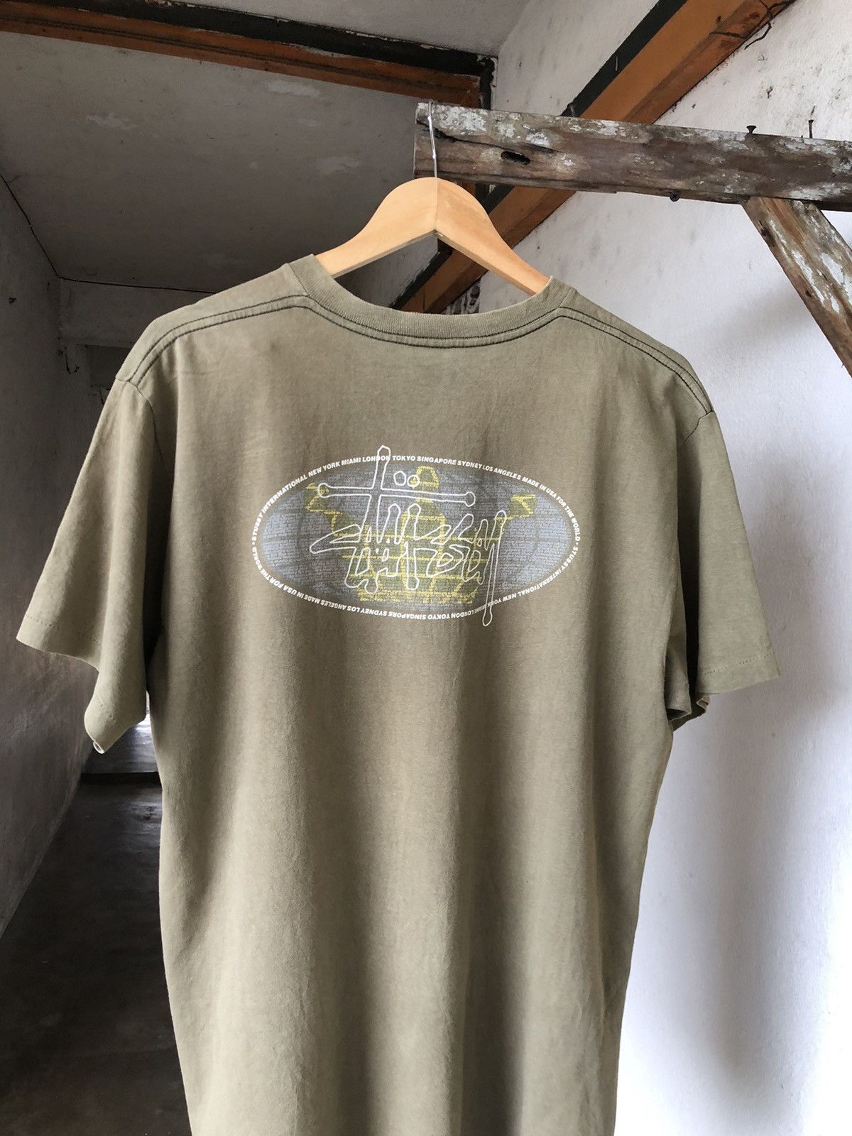 Stussy Rare❗️Vintage 90s Stussy Center Olive Green Single Stich Size US L / EU 52-54 / 3 - 5 Thumbnail