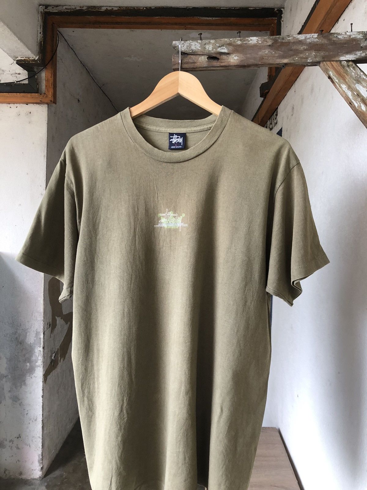 Stussy Rare❗️Vintage 90s Stussy Center Olive Green Single Stich Size US L / EU 52-54 / 3 - 13 Thumbnail