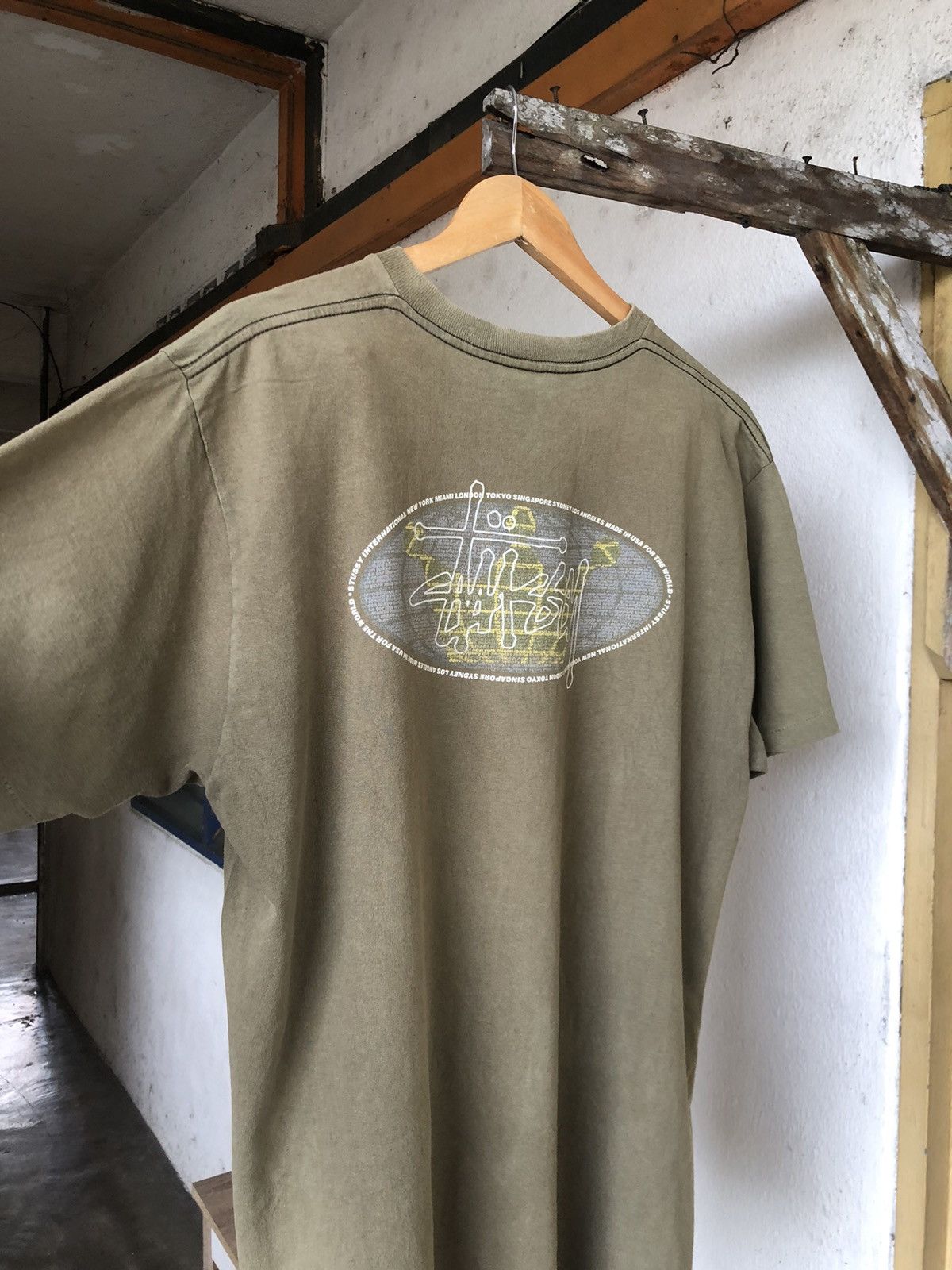 Stussy Rare❗️Vintage 90s Stussy Center Olive Green Single Stich Size US L / EU 52-54 / 3 - 6 Thumbnail