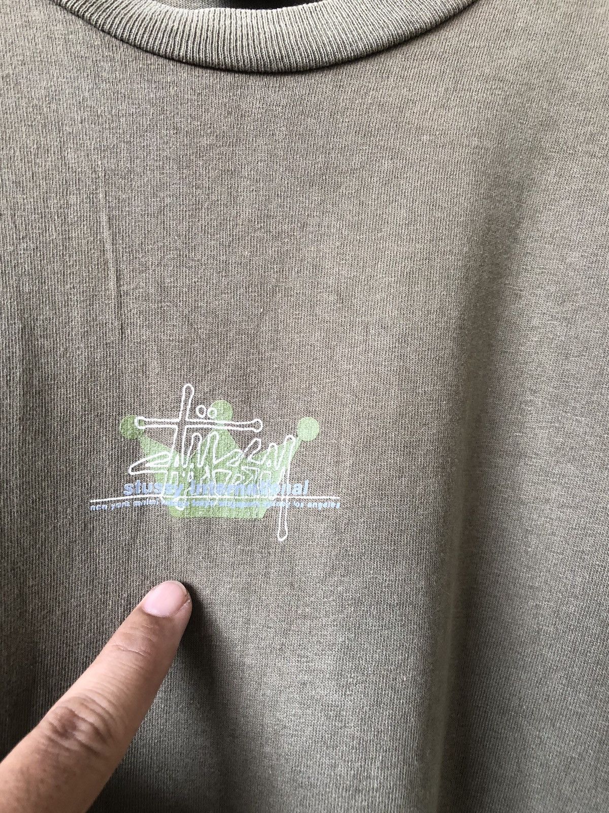 Stussy Rare❗️Vintage 90s Stussy Center Olive Green Single Stich Size US L / EU 52-54 / 3 - 18 Thumbnail