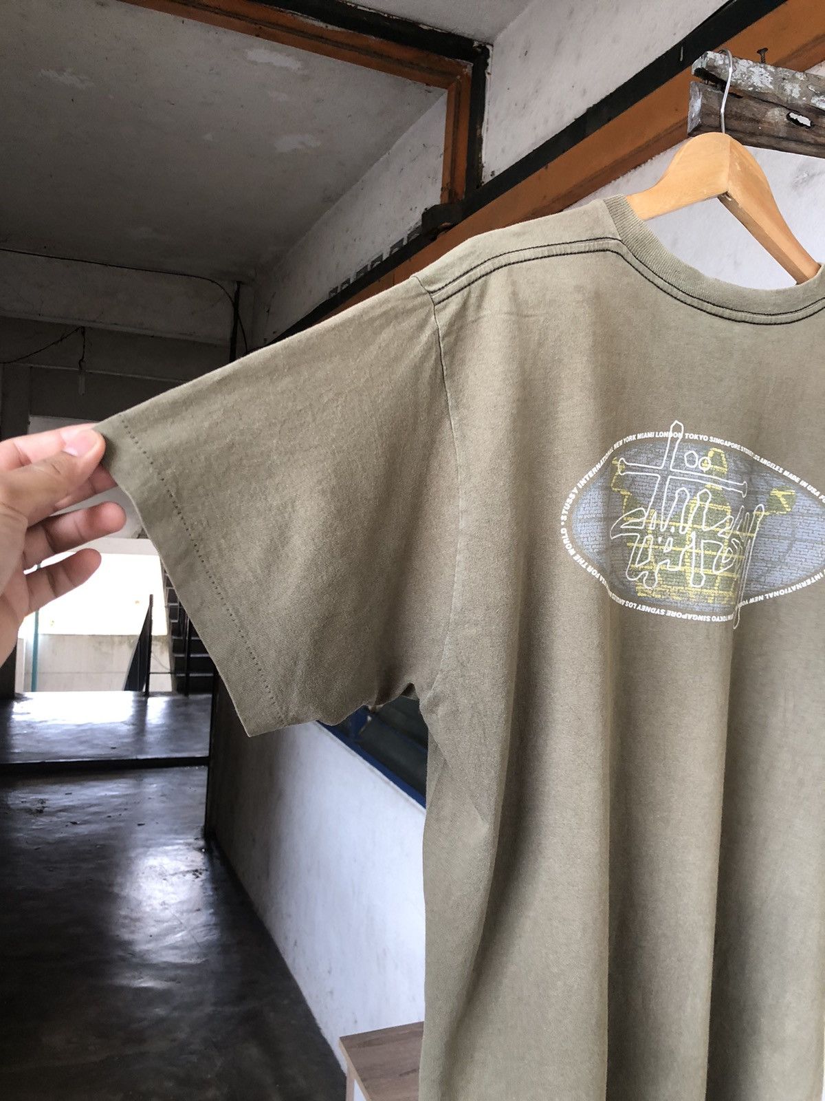 Stussy Rare❗️Vintage 90s Stussy Center Olive Green Single Stich Size US L / EU 52-54 / 3 - 7 Thumbnail