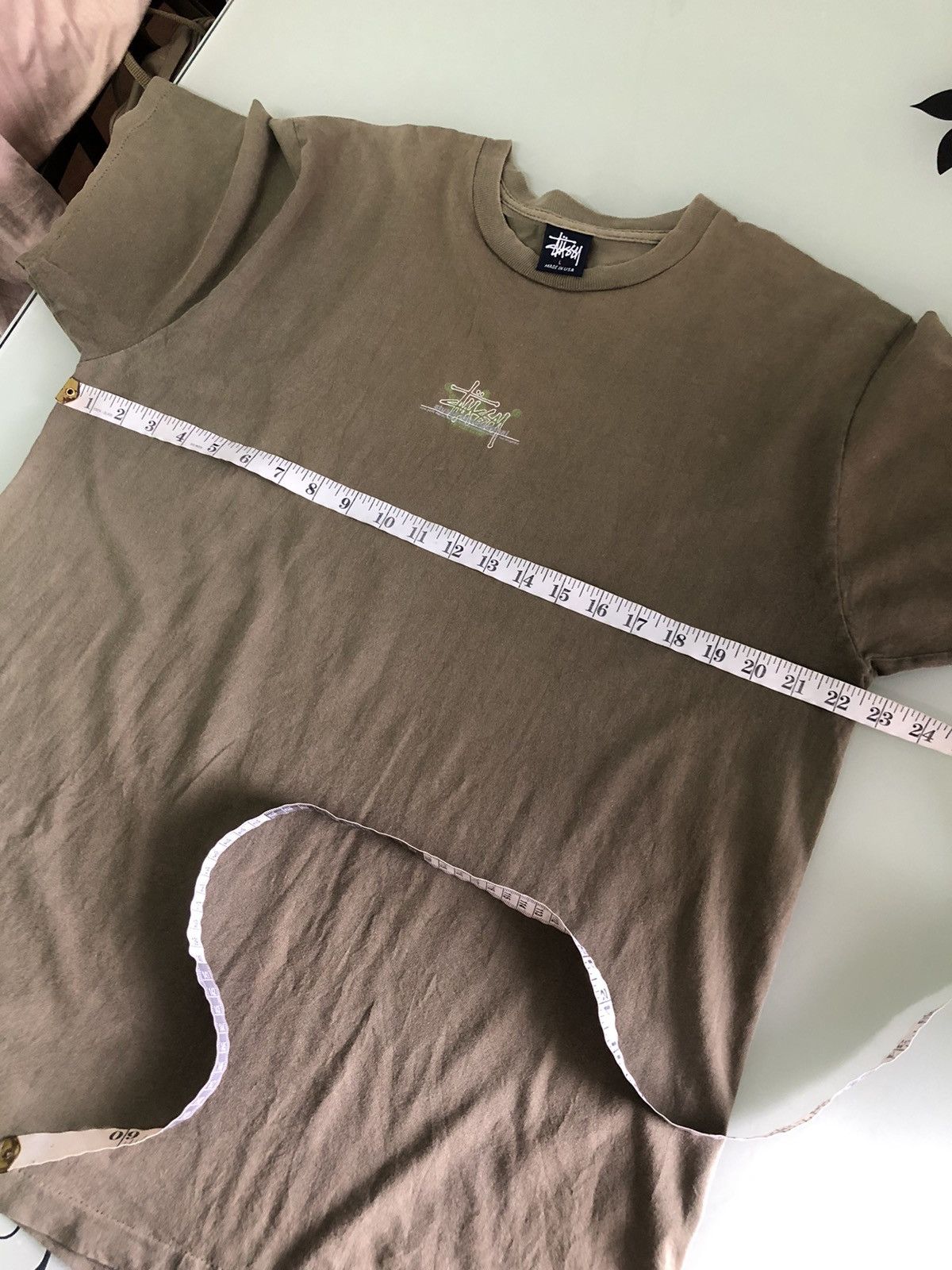 Stussy Rare❗️Vintage 90s Stussy Center Olive Green Single Stich Size US L / EU 52-54 / 3 - 22 Thumbnail