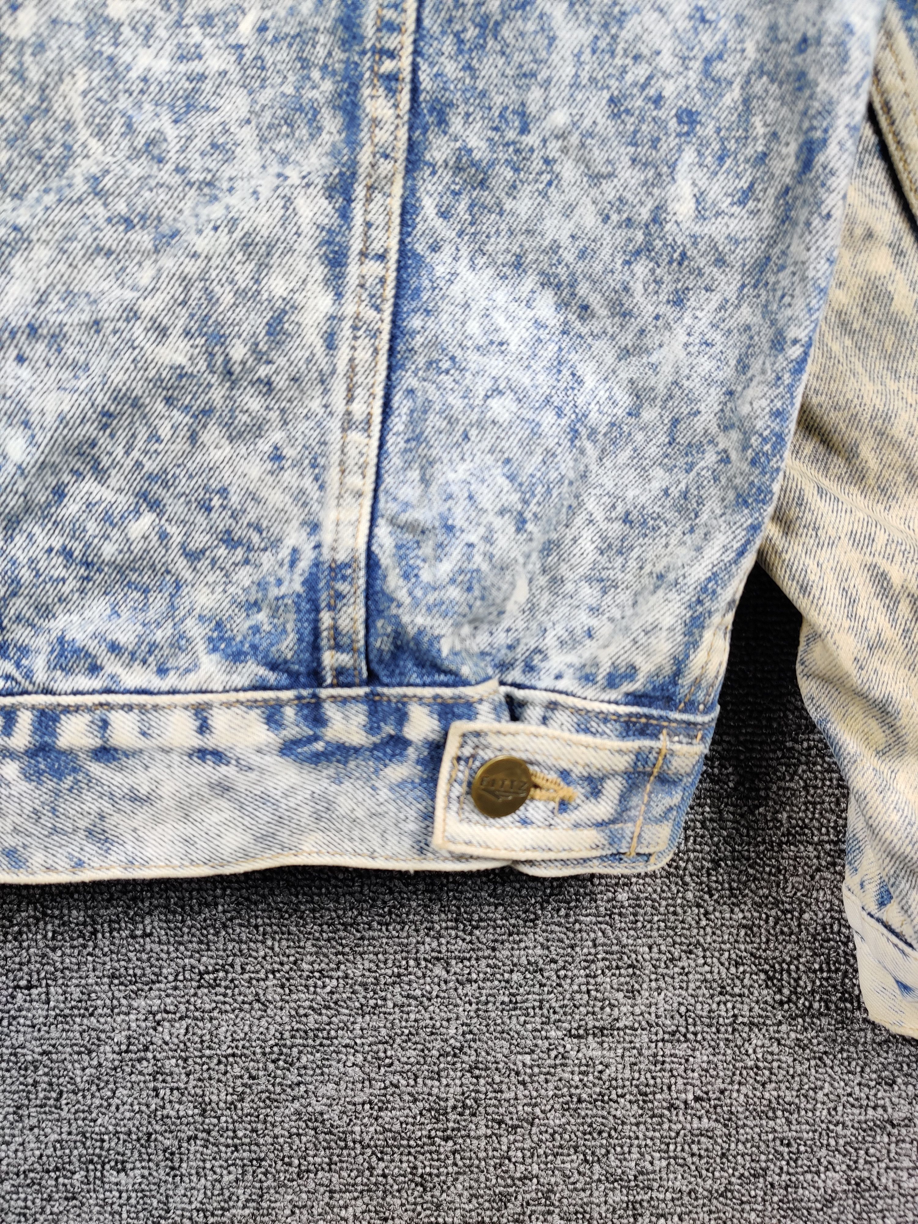 Japanese Brand Vintage Fittz Acid Wash Trucker Denim Jacket Size US L / EU 52-54 / 3 - 12 Thumbnail