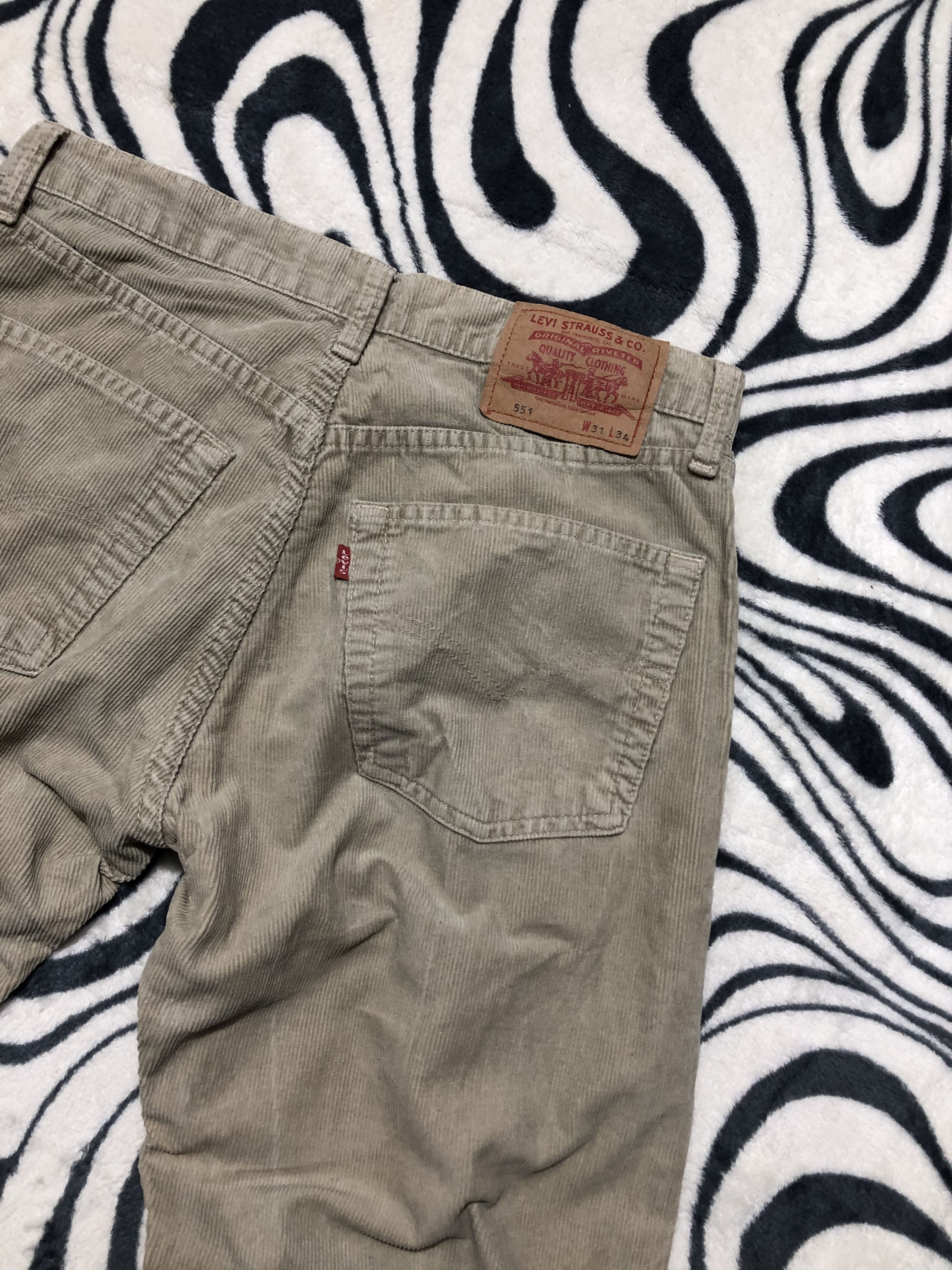 Levi's Levis 551 Vintage Corduroy Denim Pants Jeans Size US 31 - 2 Thumbnail