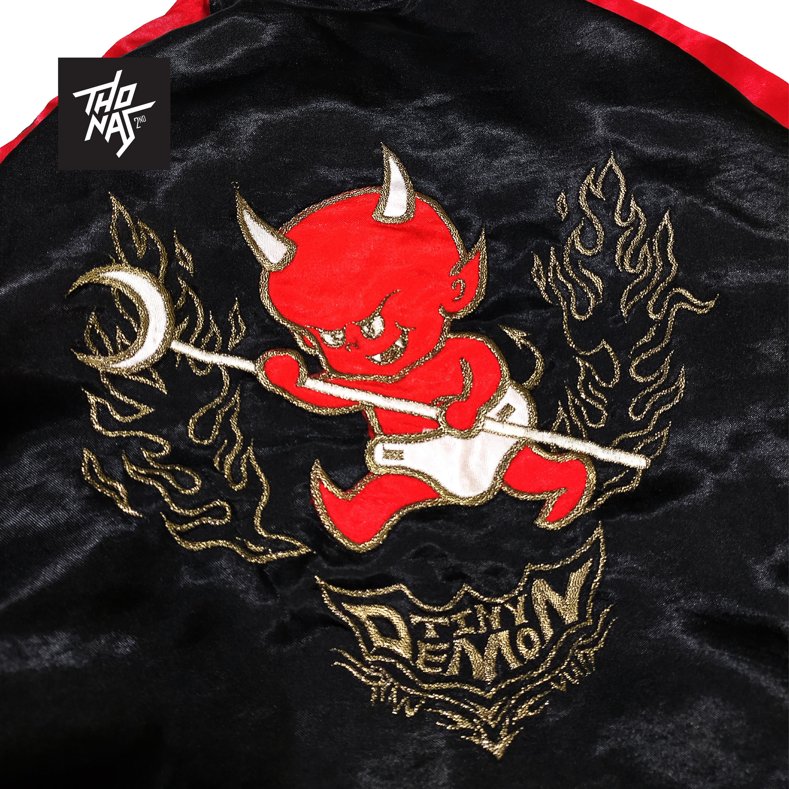 Japanese Brand Sukajan BOMBER TINY DEMON Size US XS / EU 42 / 0 - 4 Thumbnail