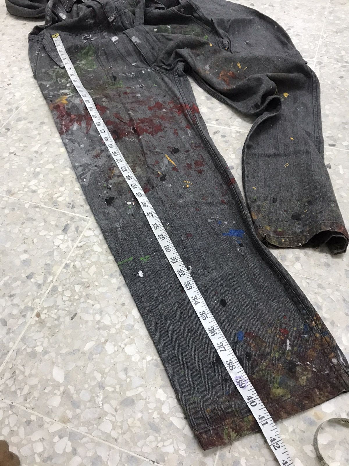 Japanese Brand Art❗️Evenriver Art Distressed Paints Coverall/Jumpsuit Size US M / EU 48-50 / 2 - 6 Thumbnail