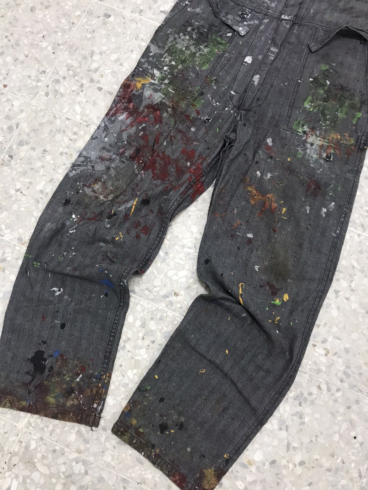 Japanese Brand Art❗️Evenriver Art Distressed Paints Coverall/Jumpsuit Size US M / EU 48-50 / 2 - 8 Thumbnail
