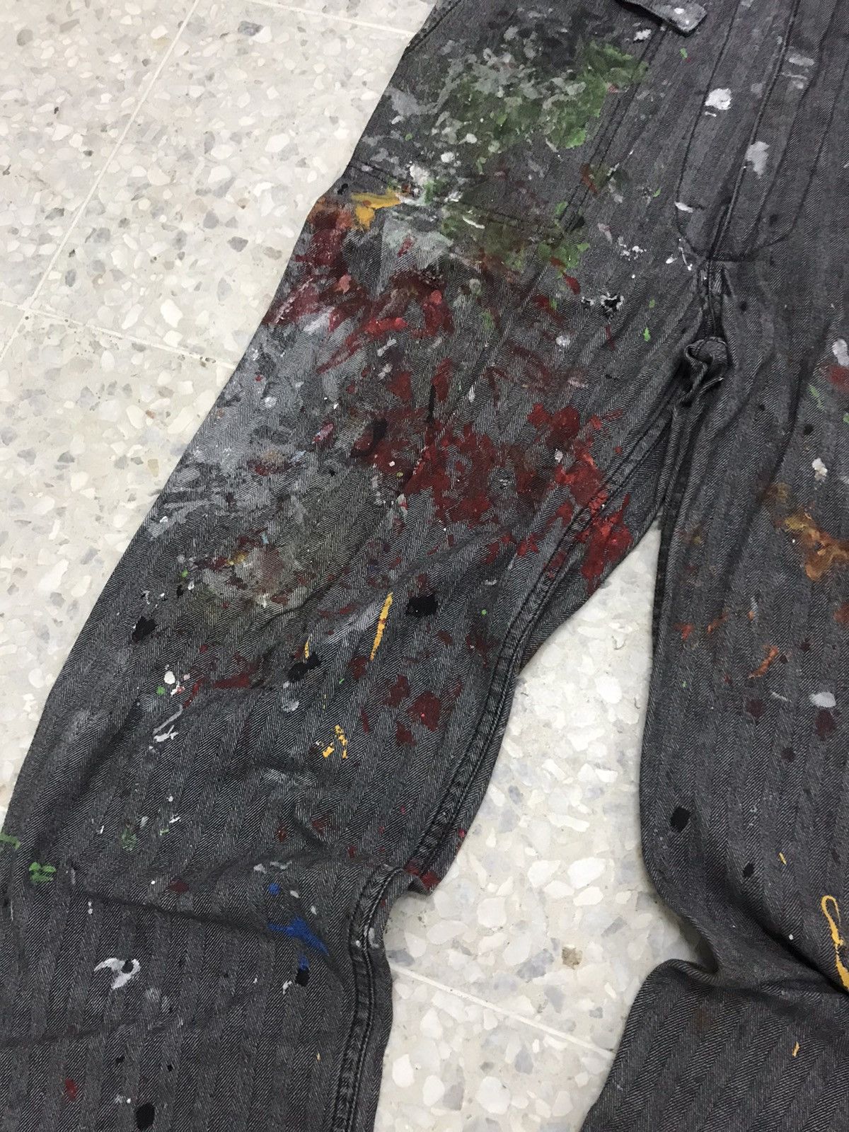 Japanese Brand Art❗️Evenriver Art Distressed Paints Coverall/Jumpsuit Size US M / EU 48-50 / 2 - 14 Thumbnail