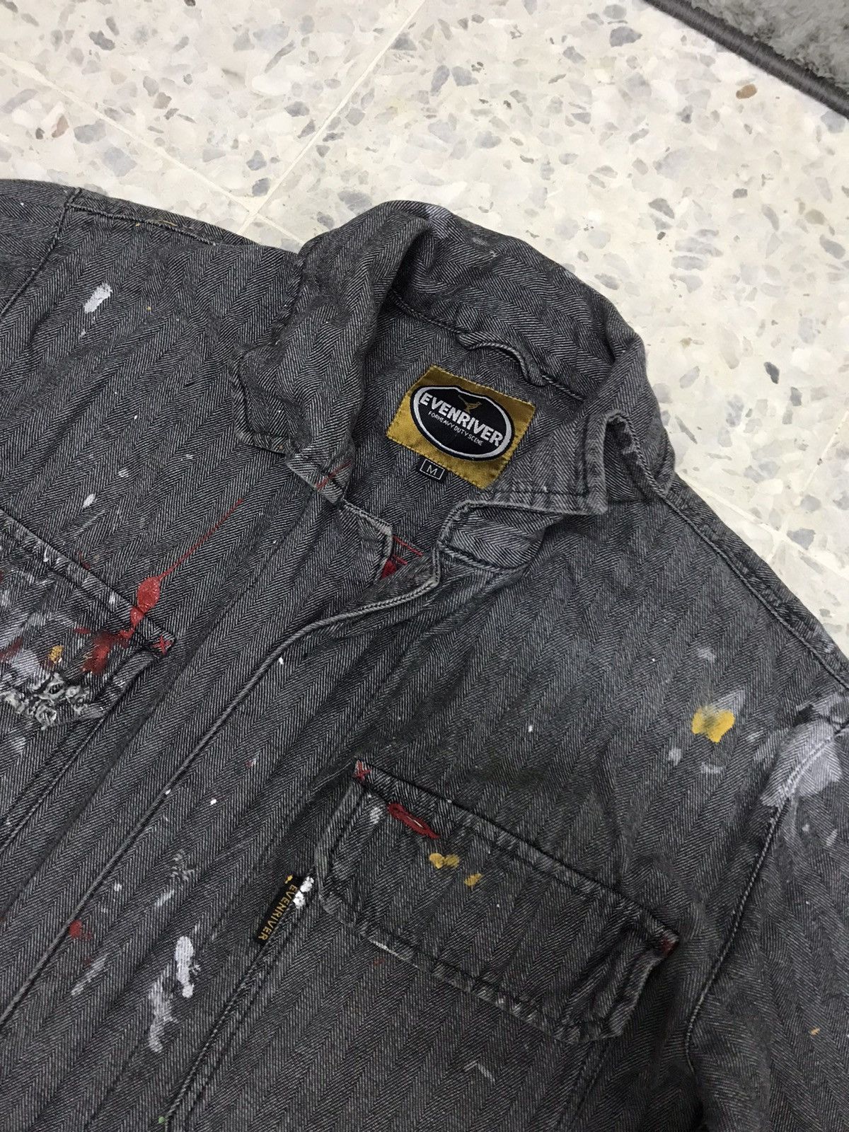 Japanese Brand Art❗️Evenriver Art Distressed Paints Coverall/Jumpsuit Size US M / EU 48-50 / 2 - 11 Thumbnail