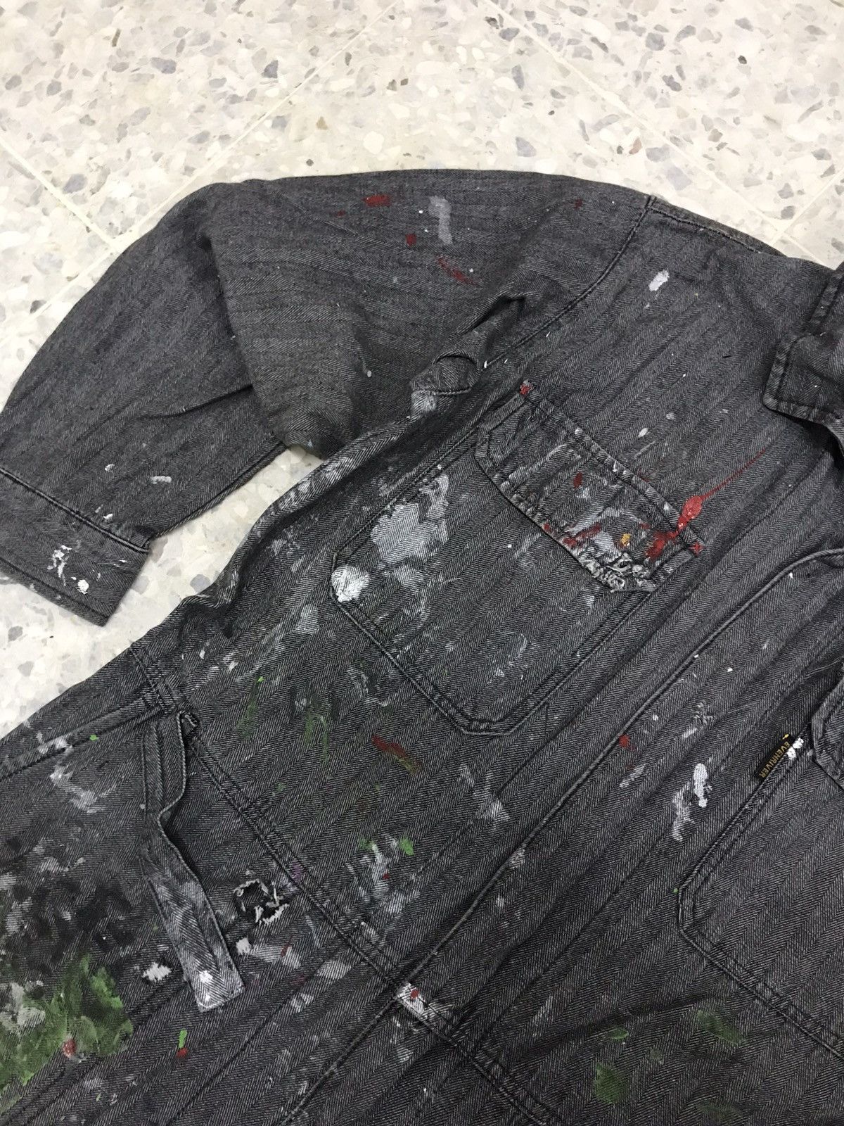 Japanese Brand Art❗️Evenriver Art Distressed Paints Coverall/Jumpsuit Size US M / EU 48-50 / 2 - 10 Thumbnail