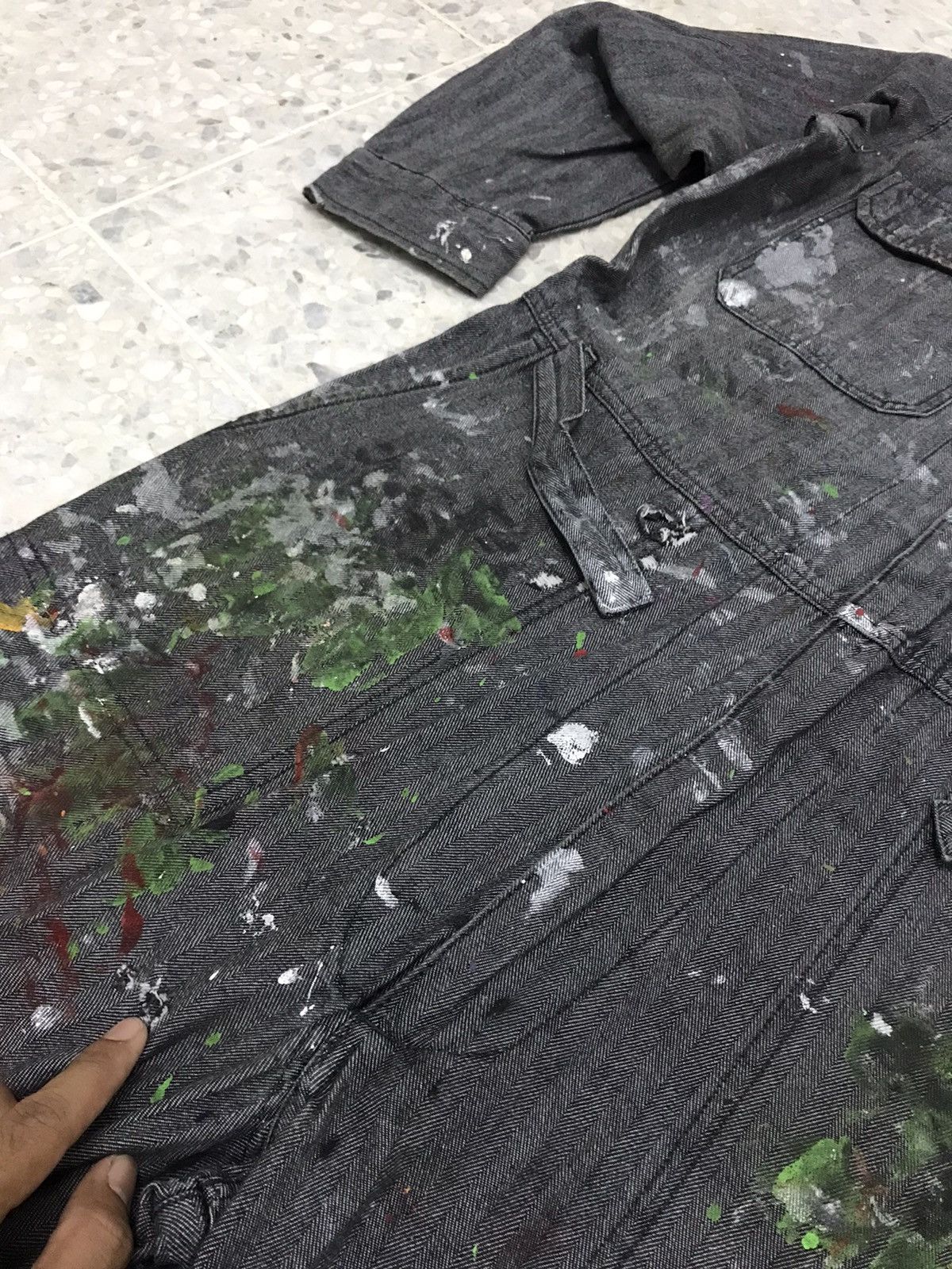 Japanese Brand Art❗️Evenriver Art Distressed Paints Coverall/Jumpsuit Size US M / EU 48-50 / 2 - 13 Thumbnail