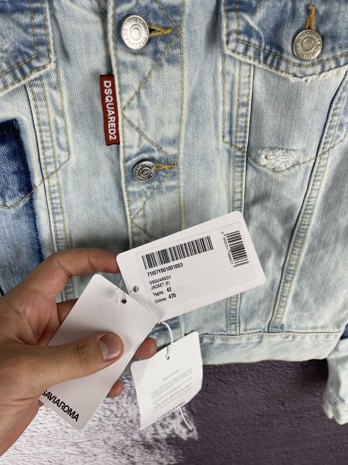 Dsquared2 Dsquared2 D2 classic Jean jacket distressed short Size M / US 6-8 / IT 42-44 - 11 Thumbnail