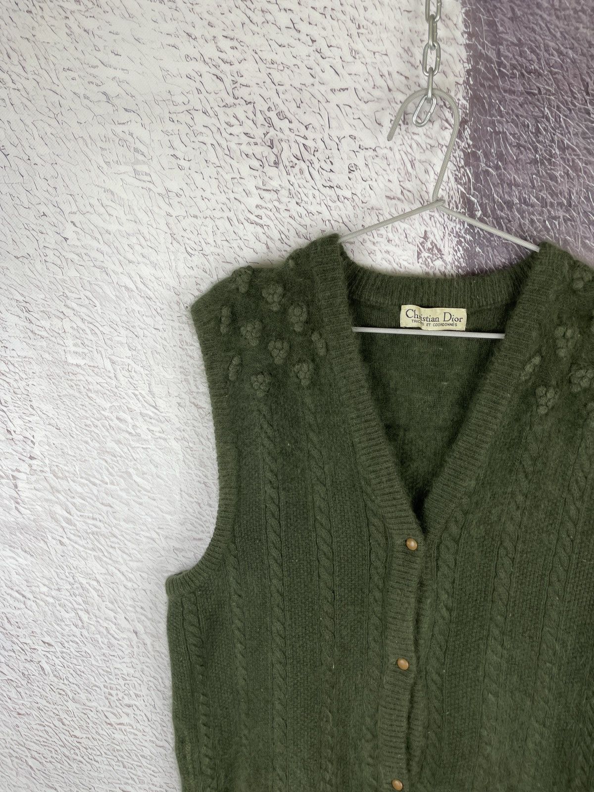 Christian Dior Monsieur Christian Dior tricots et coordonnées angora wool vest knit Size L / US 10 / IT 46 - 3 Thumbnail