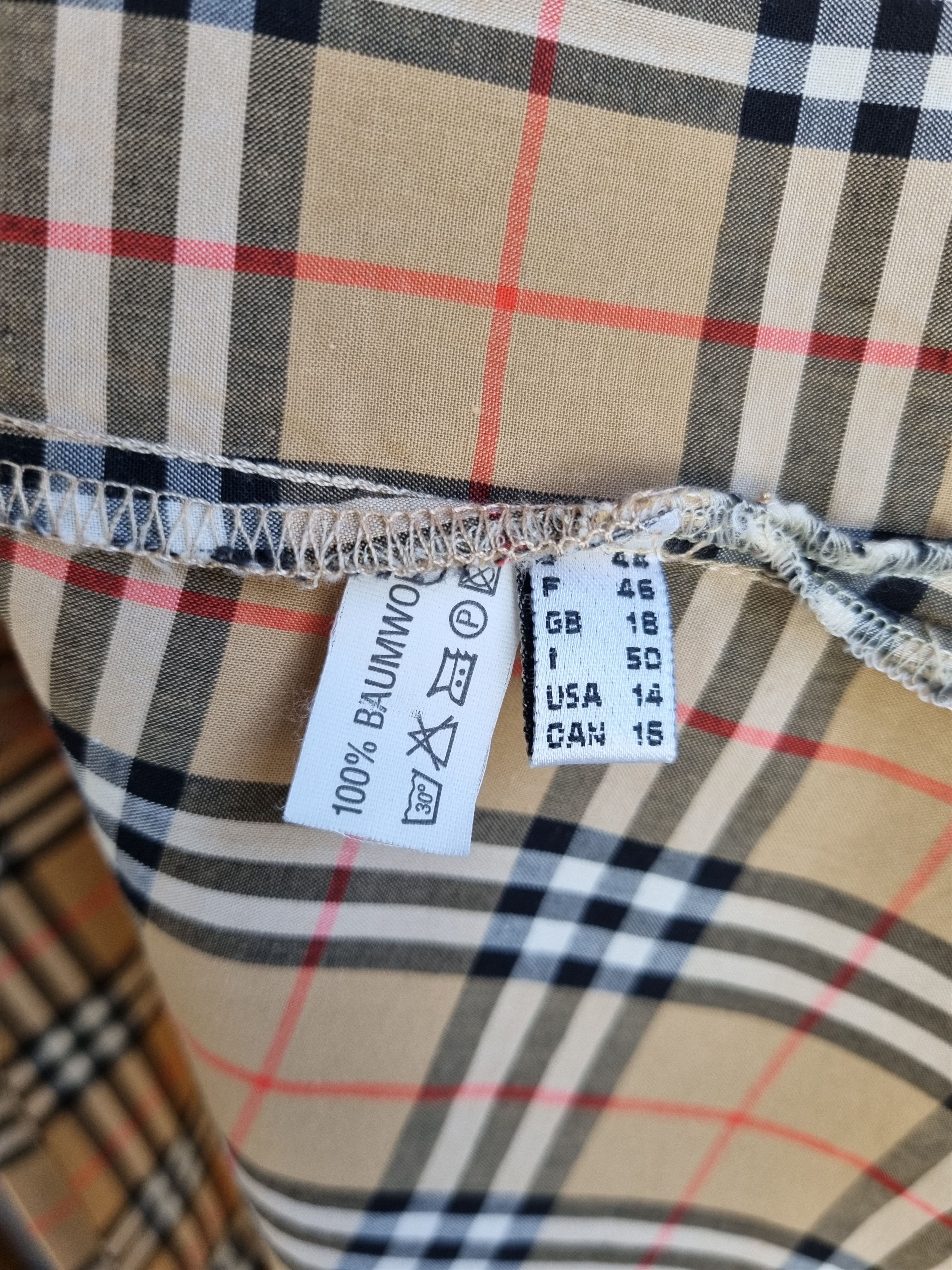 Burberry × Burberry Prorsum × Vintage Rare Size Burberry's of London Nova Check Shirt Size XL / US 12-14 / IT 48-50 - 12 Thumbnail